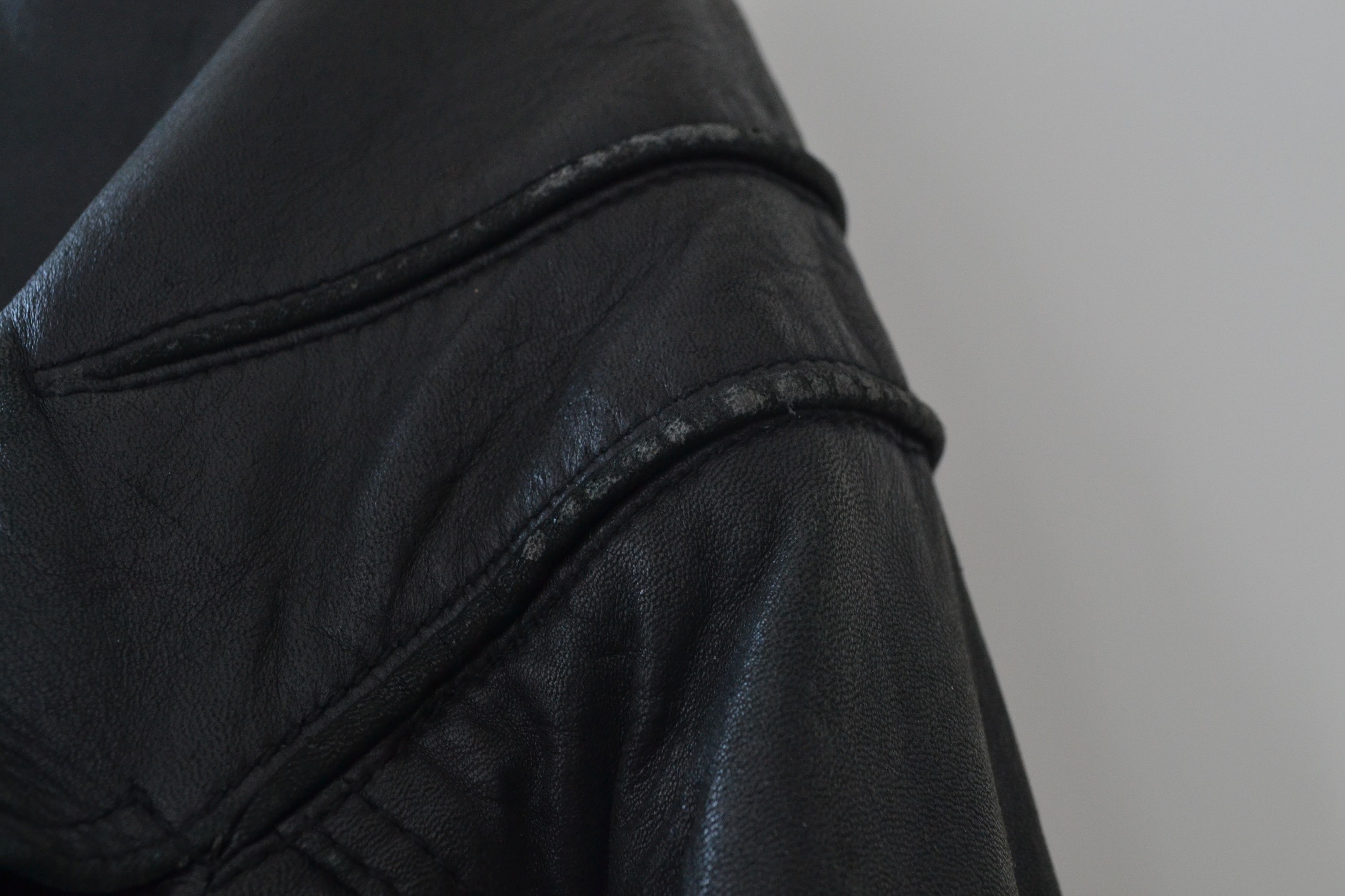 Ruffo Research RUFFO Leather Jacket Black Bomber Vintage 90s RAF SIMONS Size US M / EU 48-50 / 2 - 9 Thumbnail