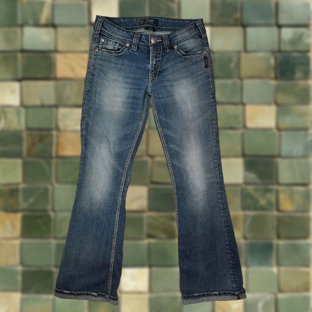 Silver Jeans Co. SILVER Jeans Suki Surplus Women's Bootcut Denim 5-Pocket Stretch Blue Jeans 28x28/29x32.5 Size 28" / US 6 / IT 42 - 1 Thumbnail