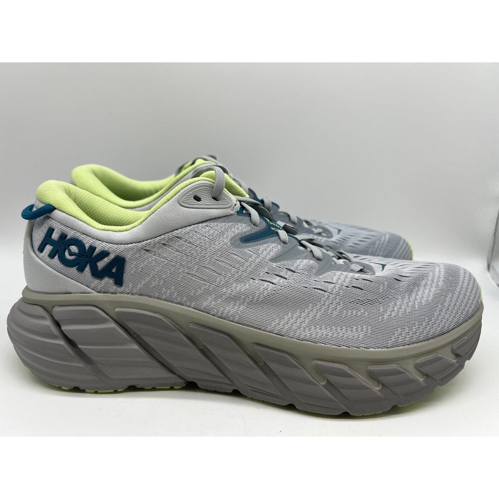 image of Hoka One One Mens Gaviota 4 Running Shoes Grey Size 11.5D