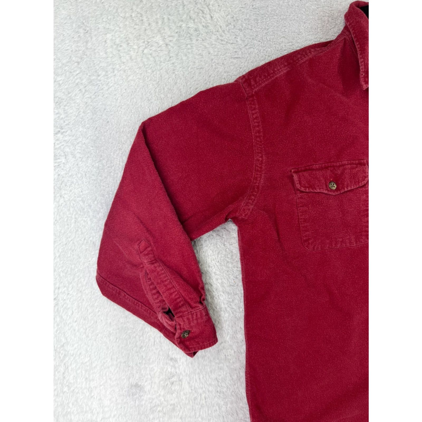 Vintage St. John's Bay Shirt Mens Large Red Button Up 100% Cotton Flannel Pockets Button Size US L / EU 52-54 / 3 - 4 Thumbnail