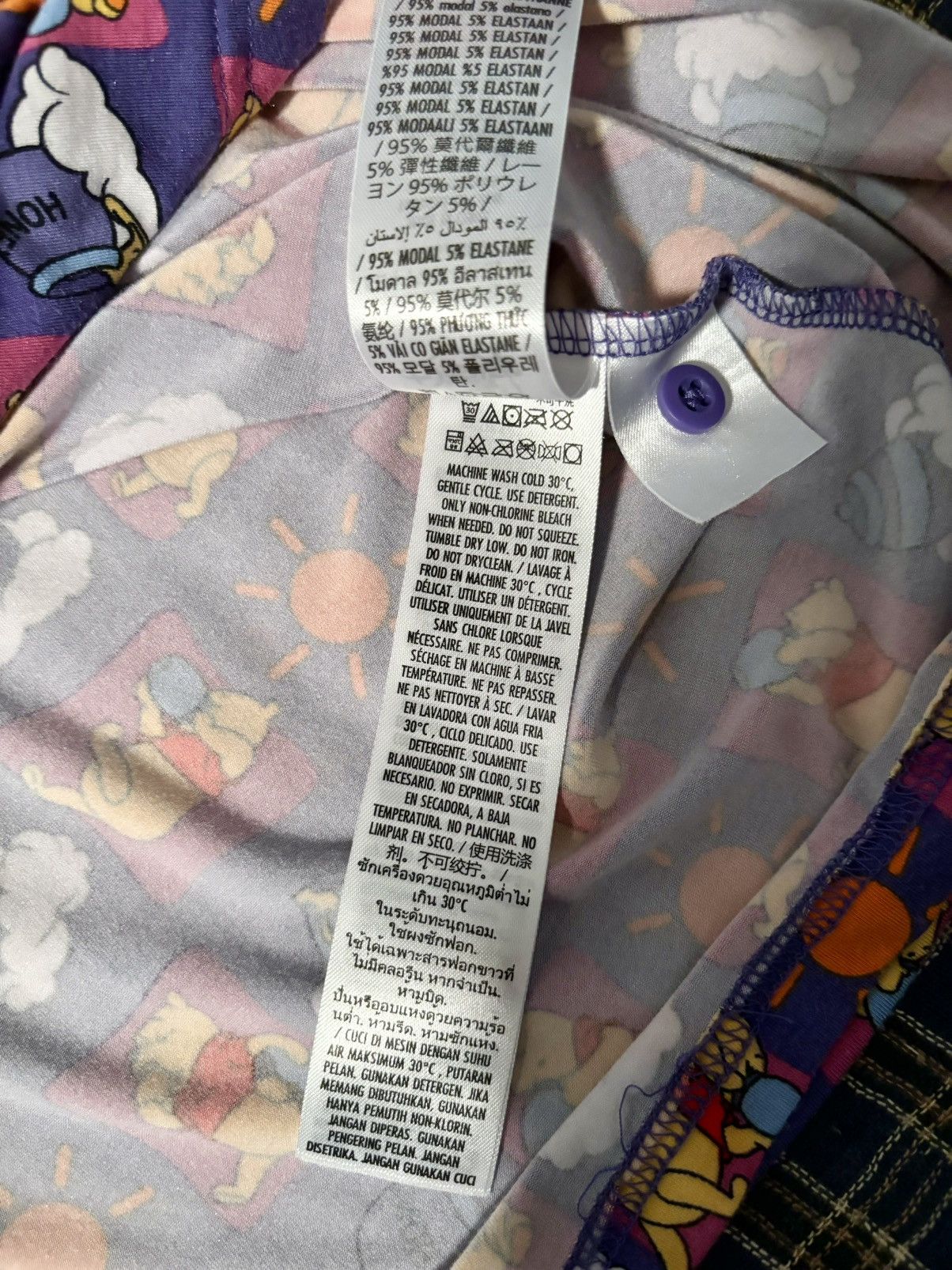 Disney Winnie the Pooh Disney Button-Up Loungewear Sleep Shirt Top Size XL / US 12-14 / IT 48-50 - 6 Thumbnail