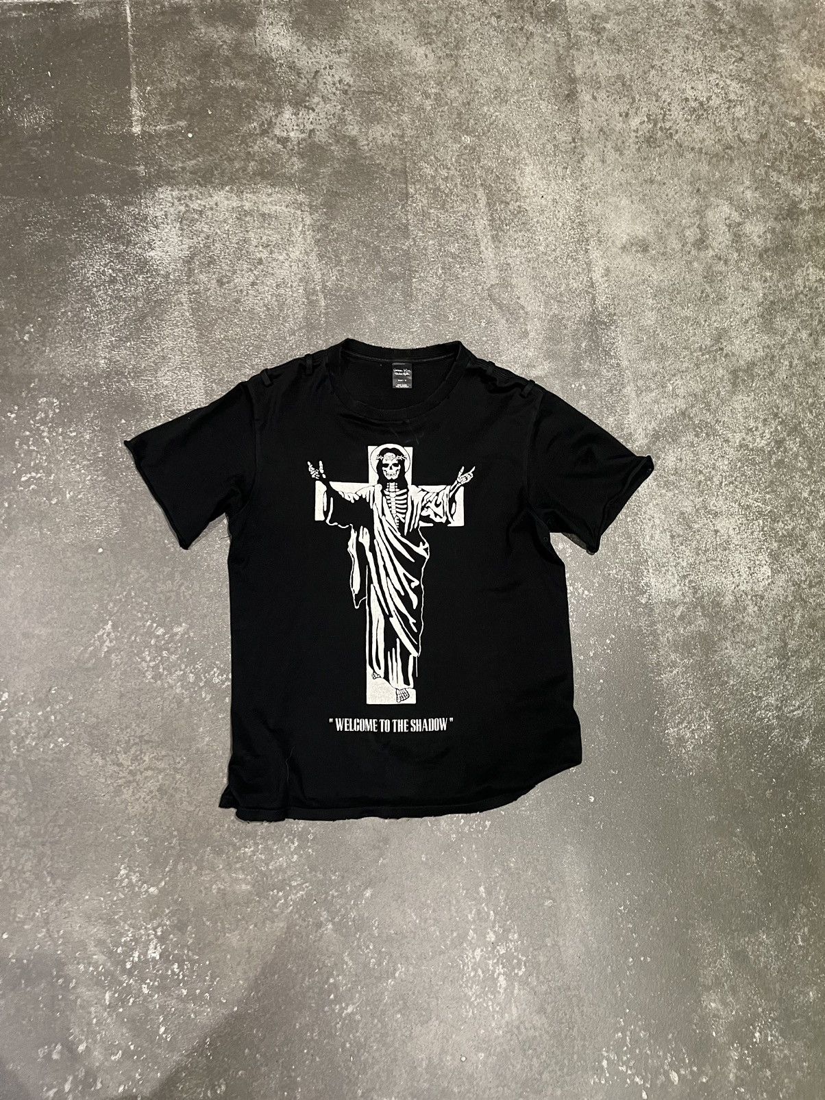 image of Number N Ine Number (N)Ine “ Welcome To The Shadow” T Shirt in Black, Men's (Size Large)