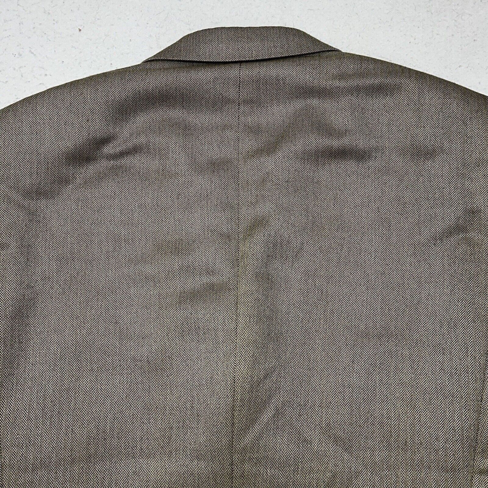 Jos. A. Bank Jos. A. Bank 42R Silk Camel Hair Herringbone Suit Jacket Size 42R - 15 Thumbnail