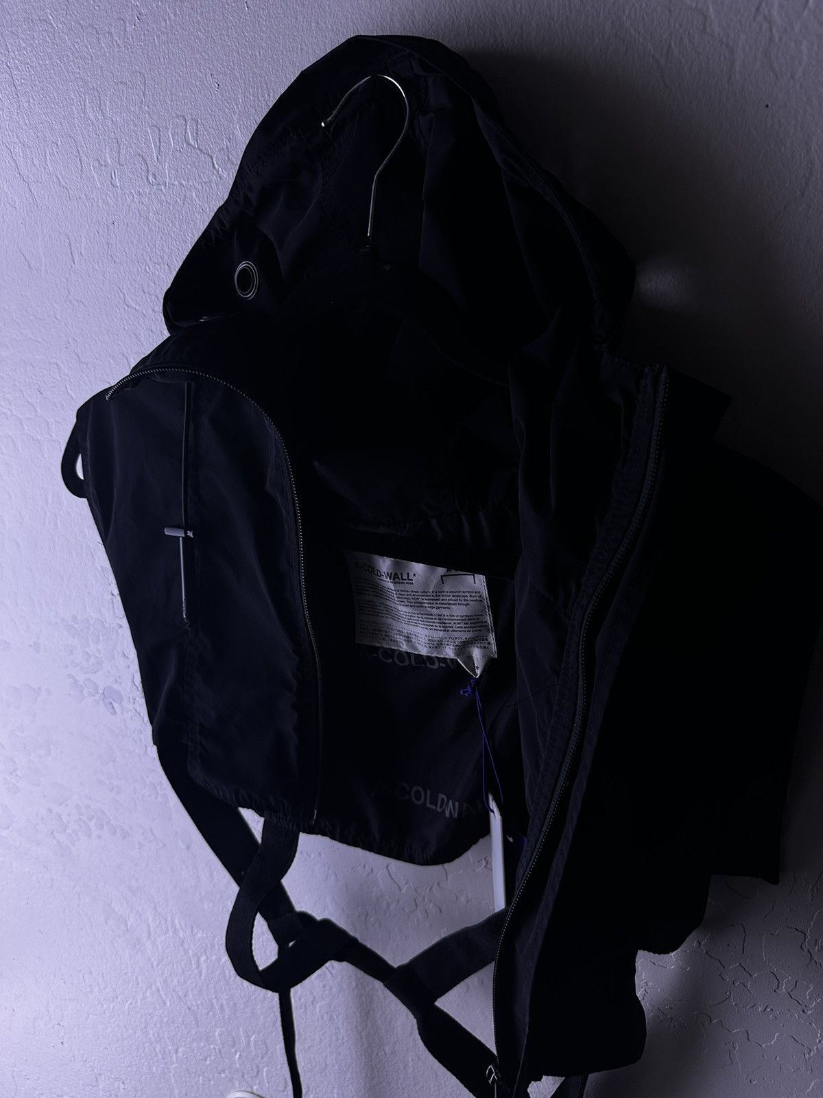 image of A Cold Wall Rain Hood | Acw Buckle Crop Top Jacket in Black, Men's (Size Large)