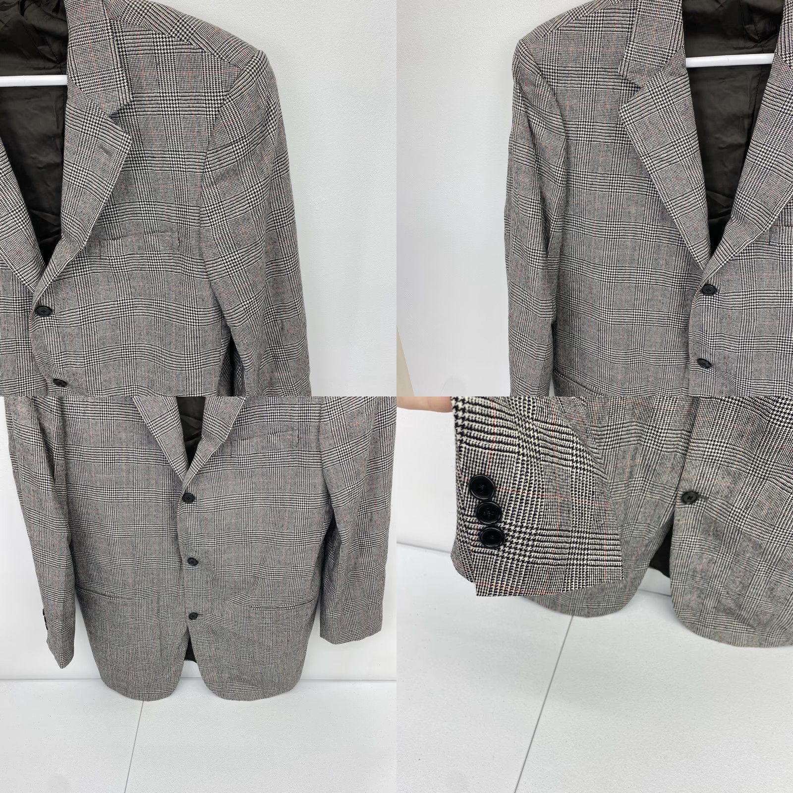 Brooks Brothers Brooks Brothers Blazer Jacket Men’s 43L Coat Jacket Suit Gray Wool Check Notch Lapel Three-Button Single-Breasted Vintage: No, Big & Tall? (Wait) Size 46R - 9 Thumbnail