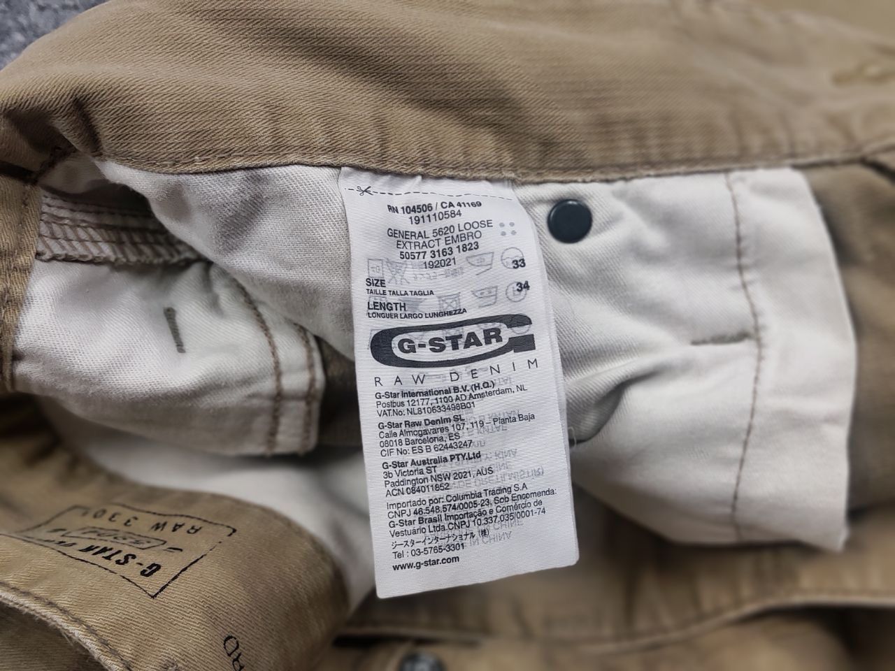 G-Star Vintage G Star raw General lows 5620 canvas cargo pants Size US 33 - 18 Thumbnail