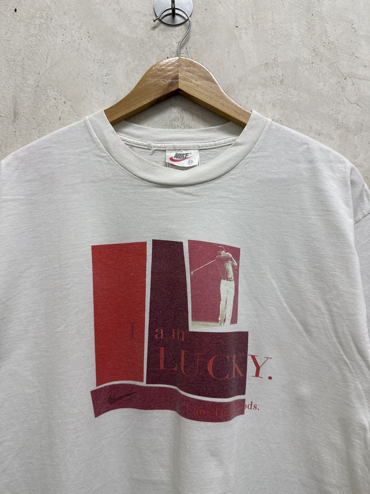 Nike Vintage 90s Nike Tiger Woods “I am Lucky” t shirt Size US M / EU 48-50 / 2 - 2 Thumbnail