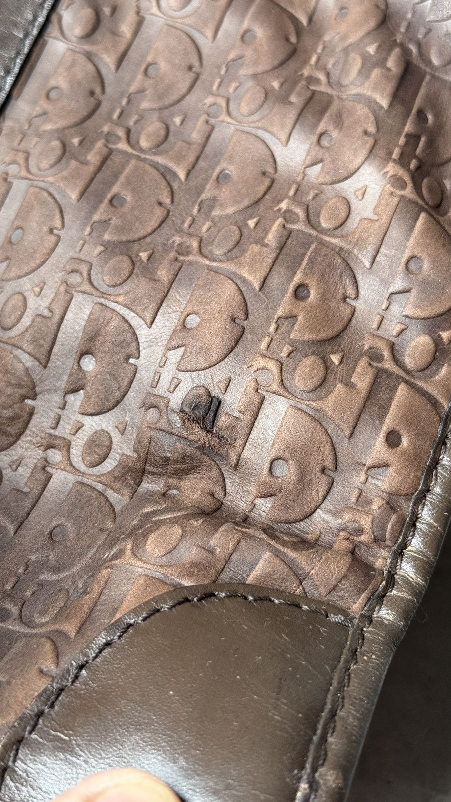 Dior Vintage Christian Dior Brown Suede Trotter Dior Emboss Size ONE SIZE - 7 Thumbnail