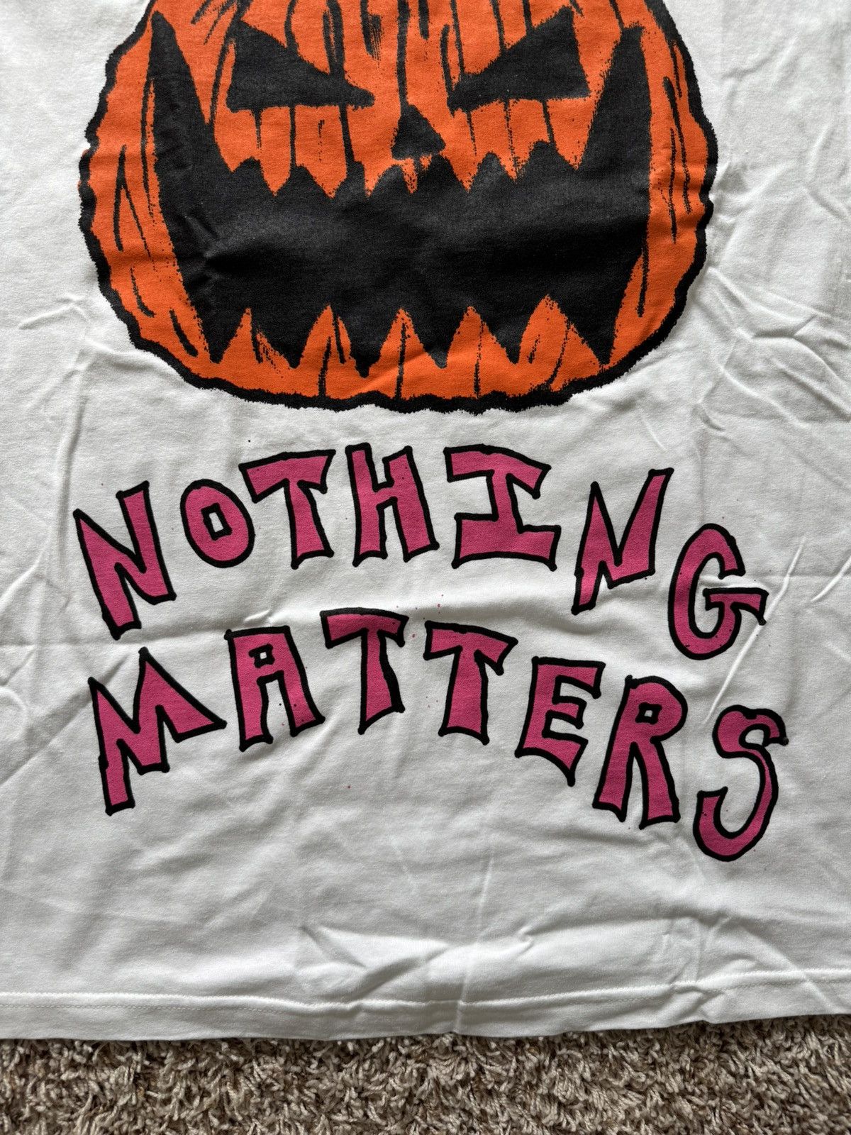 Asspizza Ass Pizza Nothing Matters Pumpkin Tee Shirt White Size US L / EU 52-54 / 3 - 3 Thumbnail