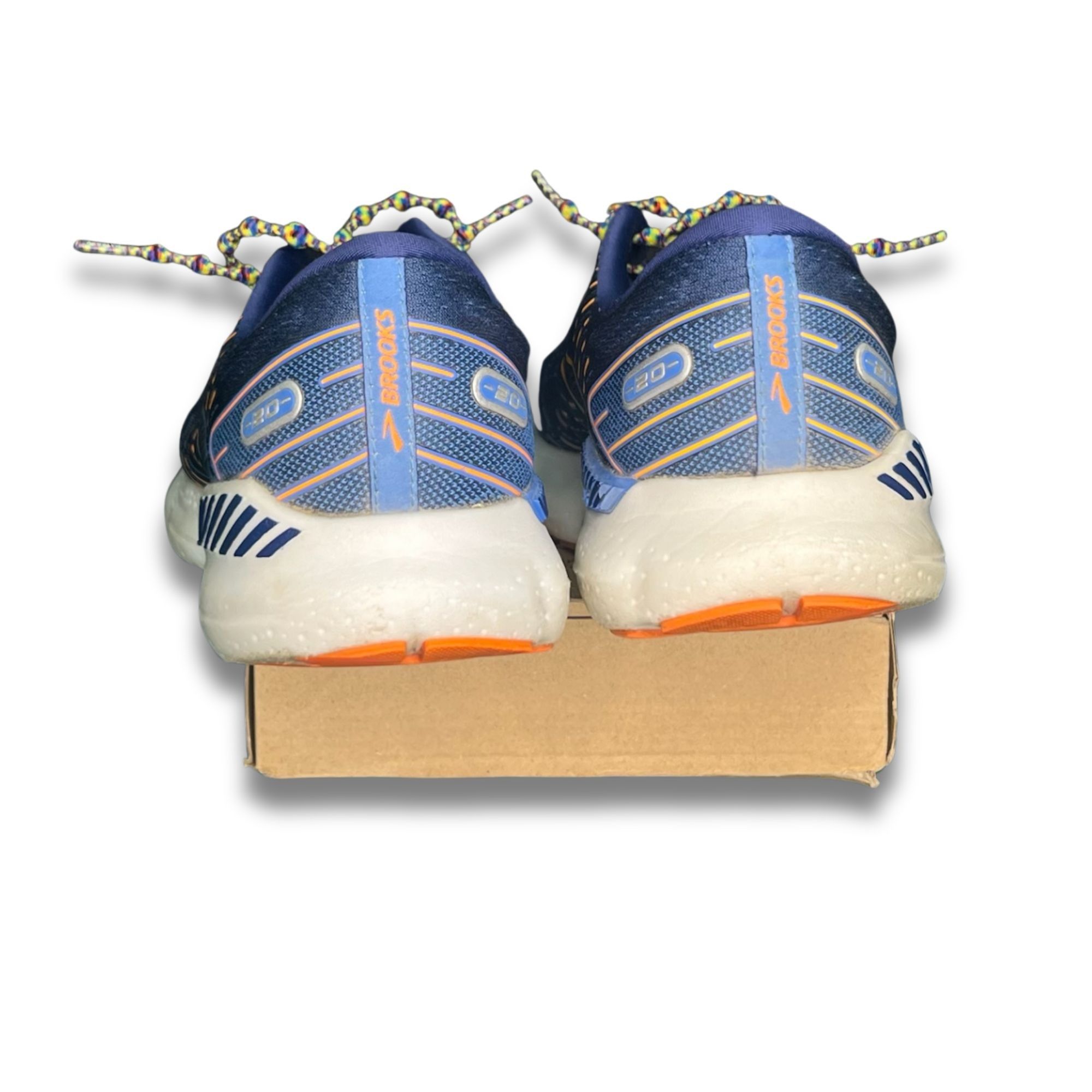 Brooks Brooks Mens Glycerin GTS 20 Running Shoes Size 9.5 Blue/Oran Size US 9.5 / EU 42-43 - 6 Thumbnail