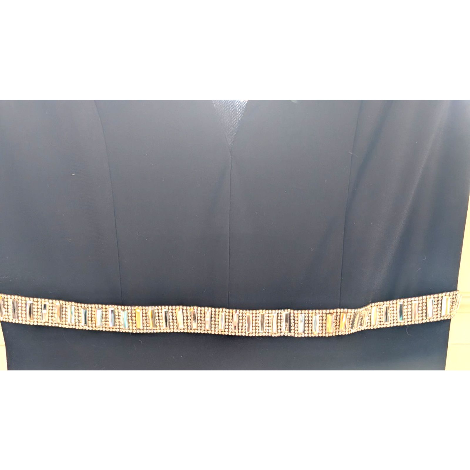 The Unbranded Brand City Triangles Maxi Evening Gown Bk Size 11 Rhinestone Sheer Size L / US 10 / IT 46 - 4 Thumbnail