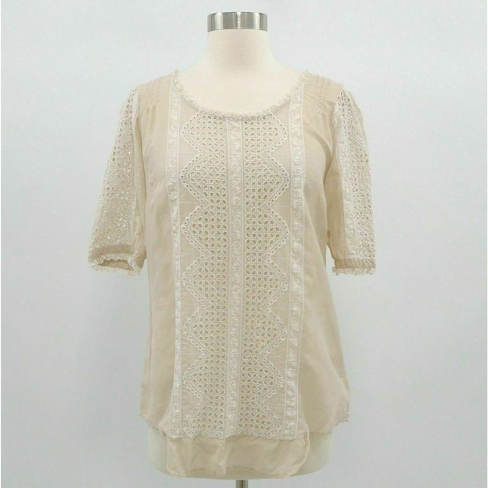 Johnny Was 4 Love And Liberty Johnny Was Top Blouse S Small Crochet ...