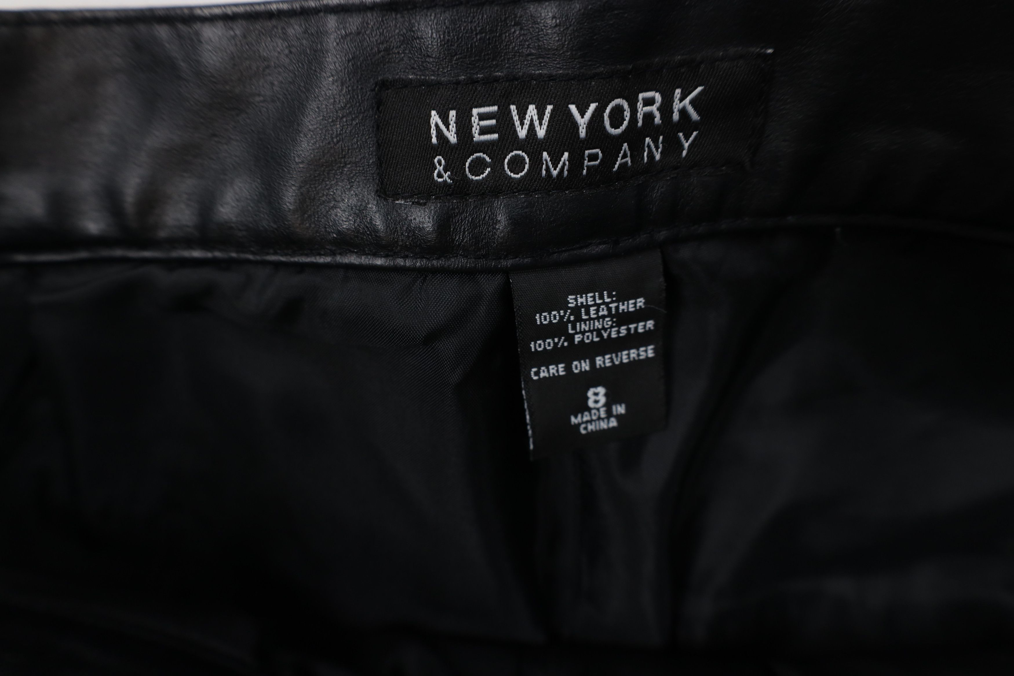Vintage Vintage 90s Streetwear Leather Straight Leg Pants Black Size 30" / US 8 / IT 44 - 7 Thumbnail