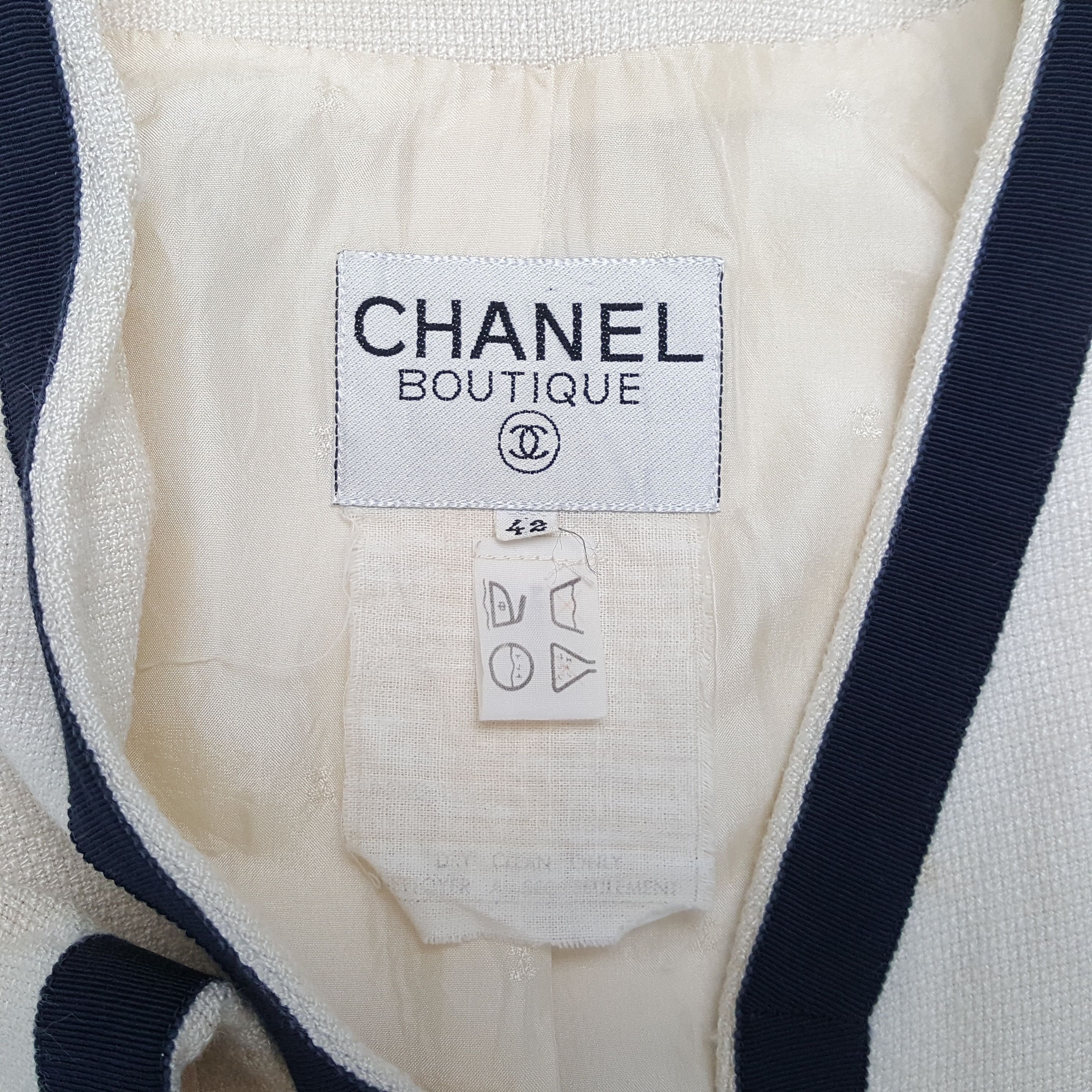 Chanel × Vintage Vintage CHANEL BOUTIQUE Paris Fashion Brand Tweed Jacket Size M / US 6-8 / IT 42-44 - 8 Thumbnail