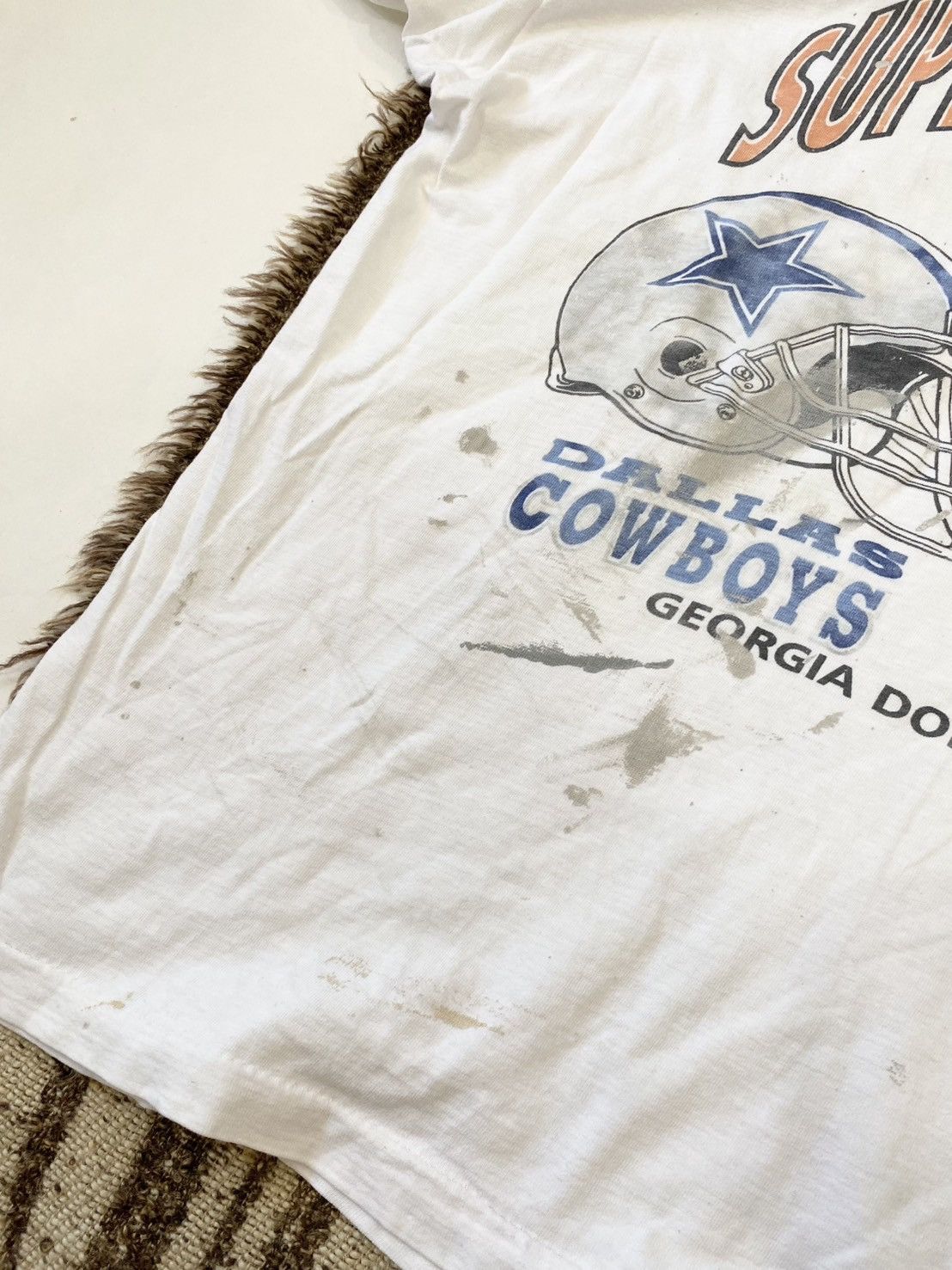 NFL × Salem Sportswear × Vintage Vintage 90s Trashed Distressed Super Bowl Bills VS Cowboys Size US XL / EU 56 / 4 - 8 Thumbnail