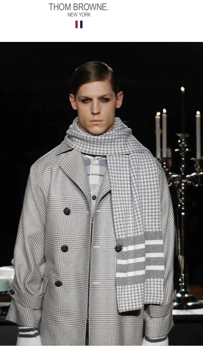 Thom Browne Thom Browne grey/lt grey flannel windowpane check top 2 NWT Size US M / EU 48-50 / 2 - 1 Thumbnail