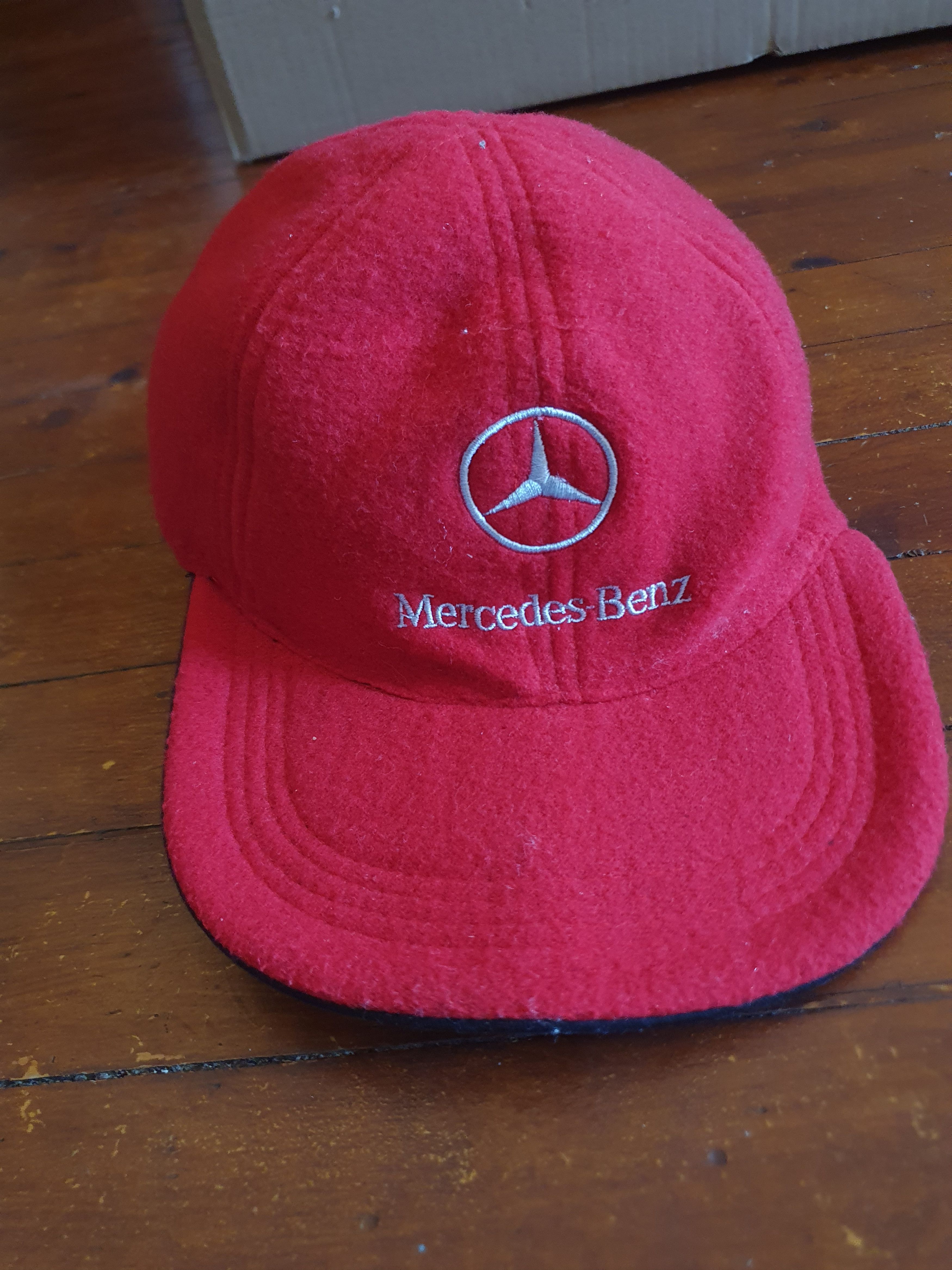 Mercedes-Benz × Vintage Mercedes Benz Vtg Reversible Racing Fleece Strapback Hat Cap Size ONE SIZE - 3 Thumbnail