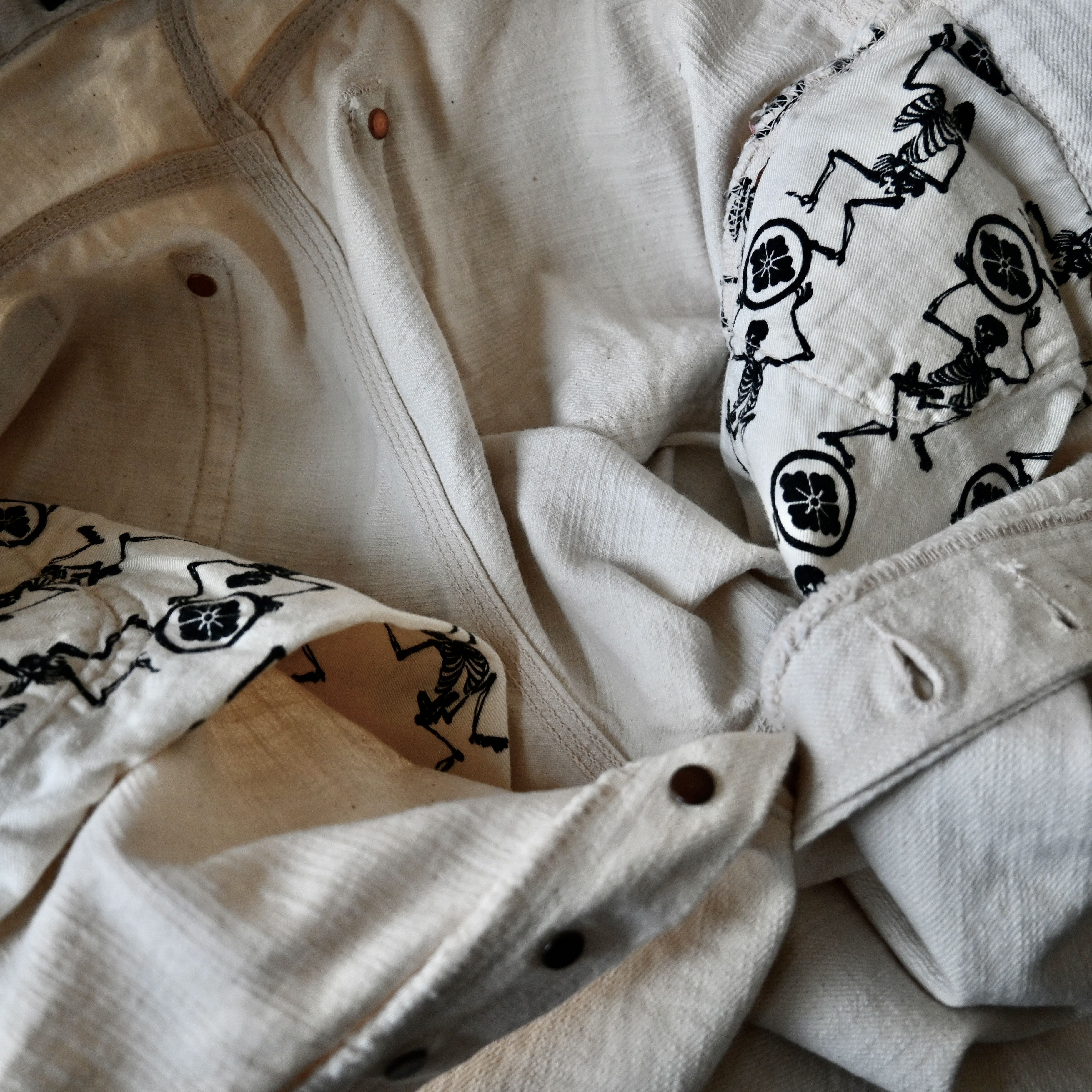 Evisu Hidehiko Yamane by Evisu white slub denim jeans Size US 33 - 20 Thumbnail
