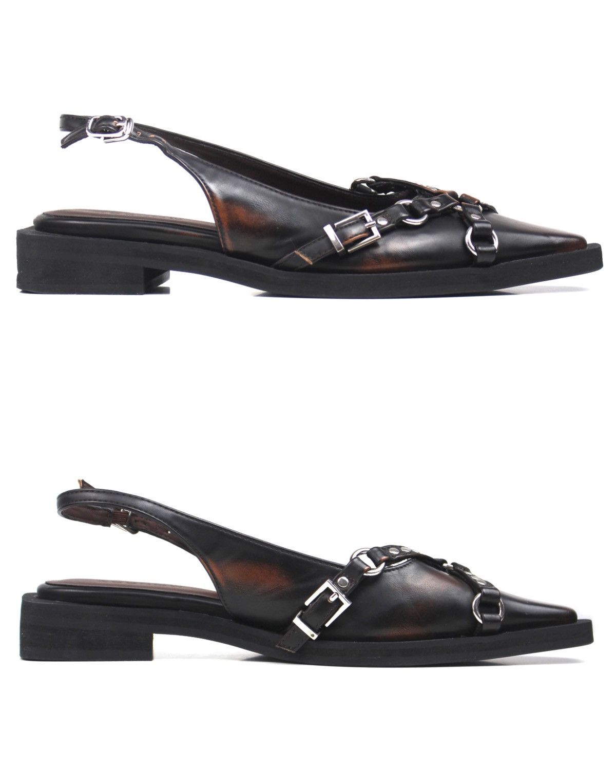 MOUSSY AW2024 MOUSSY HARNESS STUDDED SLINGBACK LEATHER MULE Size US 5.5 / IT 35.5 - 3 Thumbnail