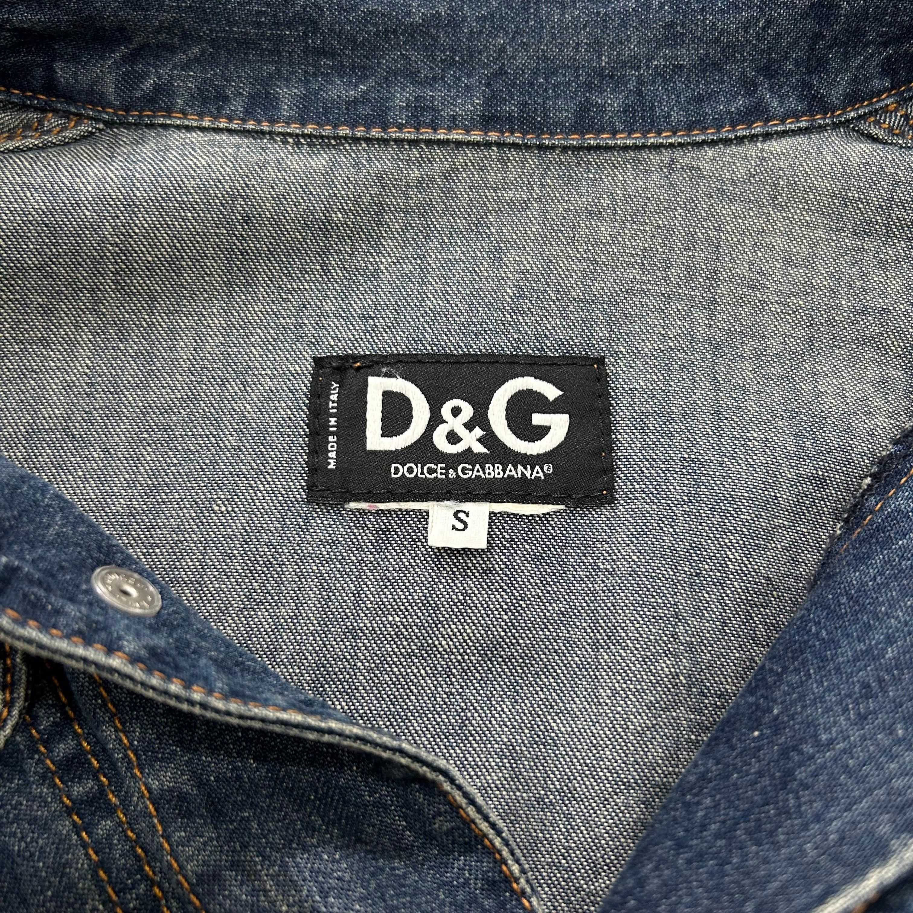 Dolce & Gabbana Dolce & Gabbana Rhinestone Denim Jacket Blue Size S / US 4 / IT 40 - 4 Thumbnail
