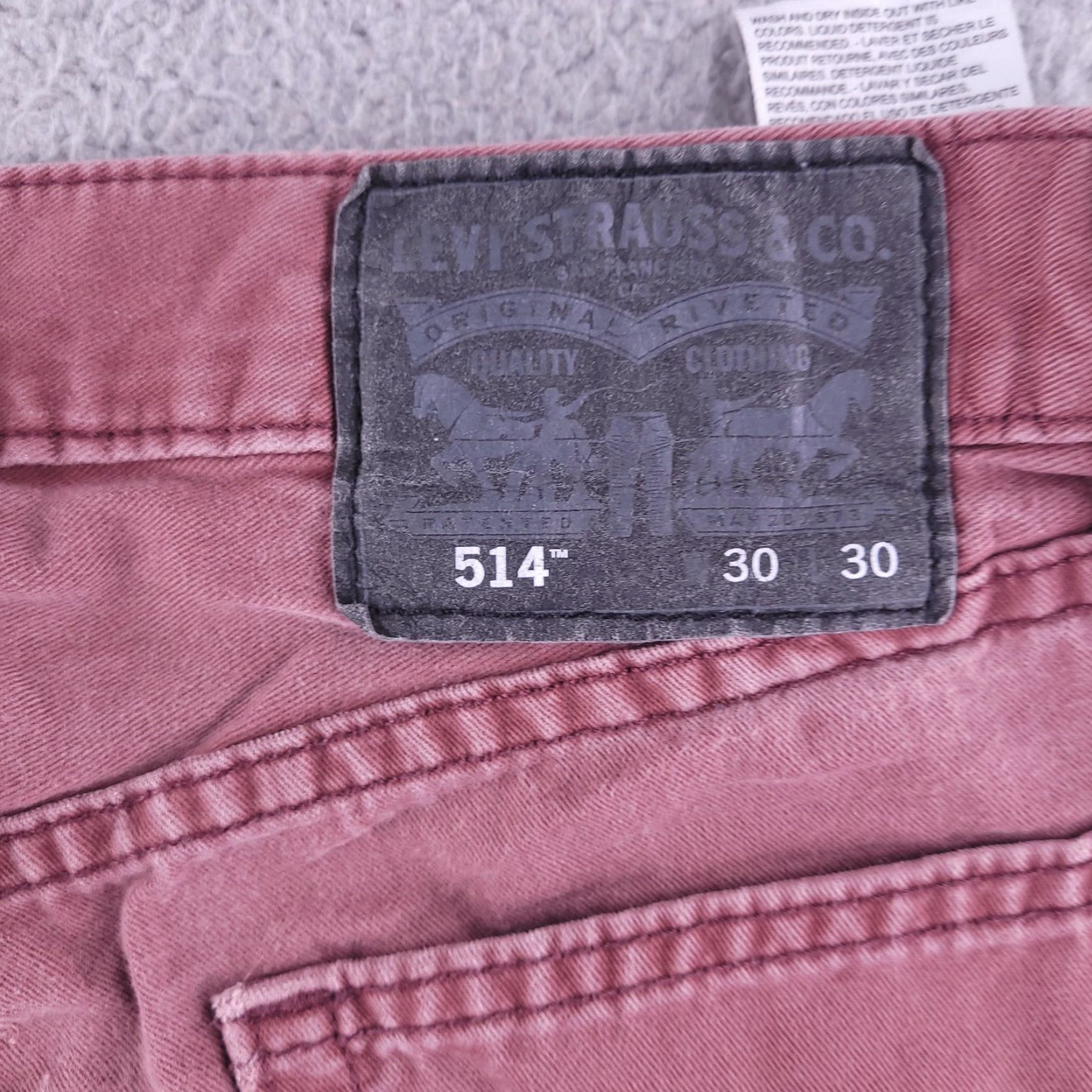 Levi's Levis Jeans Mens 514 29x29 Straight Distressed Red Casual Size US 29 - 3 Thumbnail