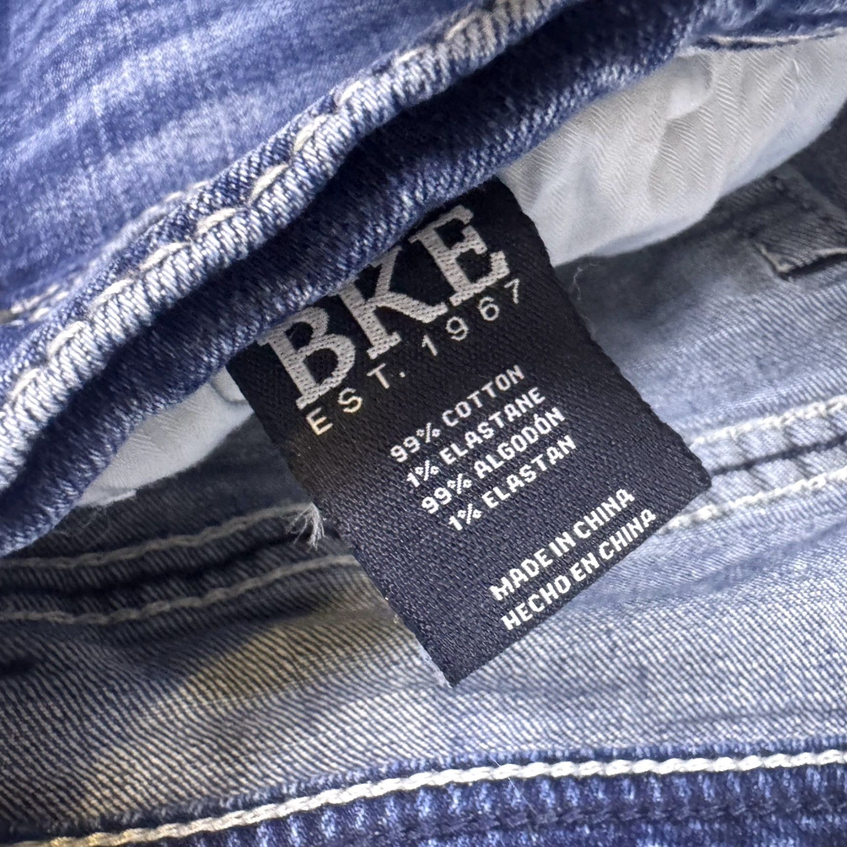 Vintage BKE Tyler Jeans Men 32x32 Cotton Bootcut Whisker Vintage Utility Stretch Cowboy Jeans Size US 32 / EU 48 - 5 Thumbnail
