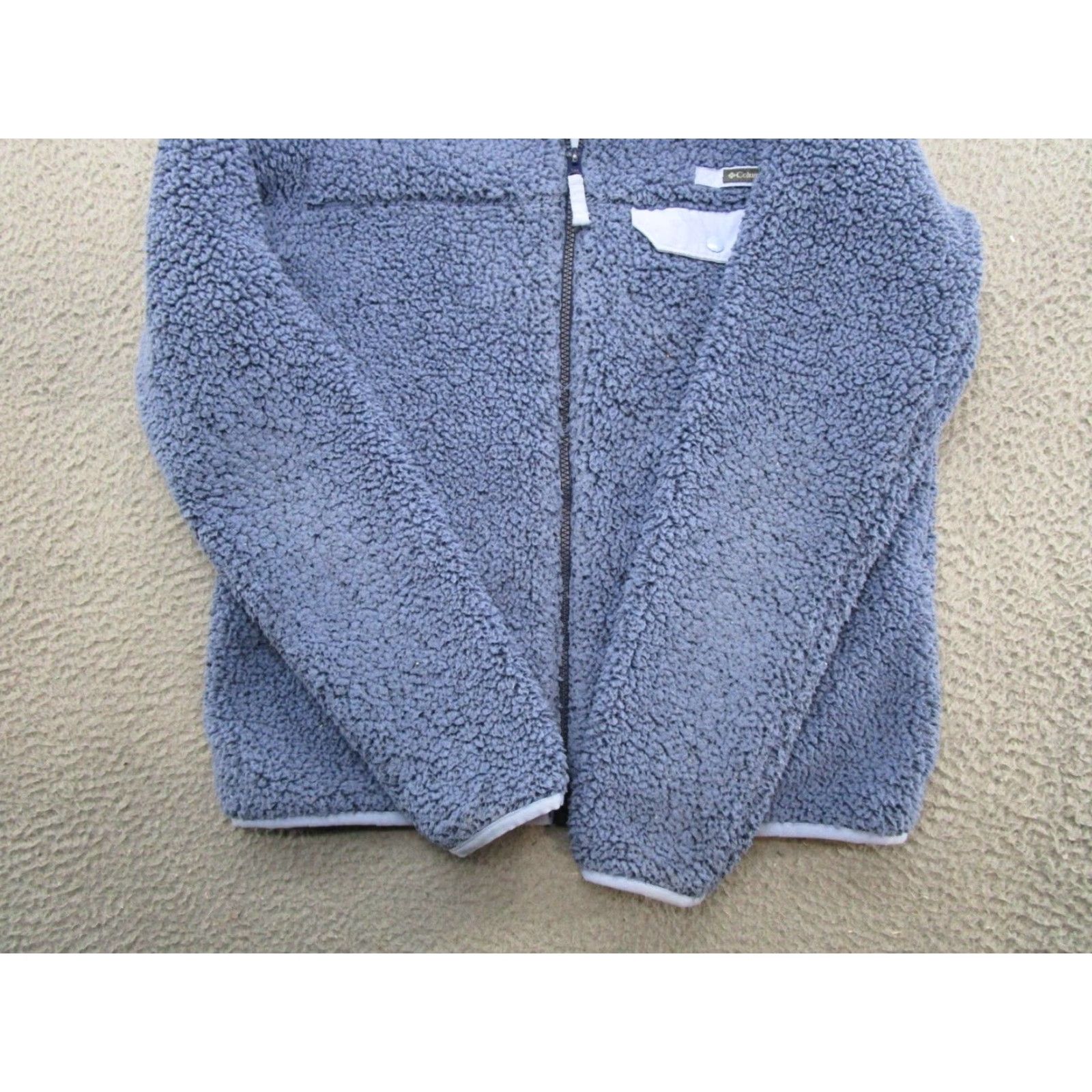 Vintage Columbia Jacket Outdoor Women Blue Regular Size M Full Zip Fleece Mid-Length Pockets Solid Vintage? No (Vintage: No) 90s? No Size M / US 6-8 / IT 42-44 - 2 Thumbnail
