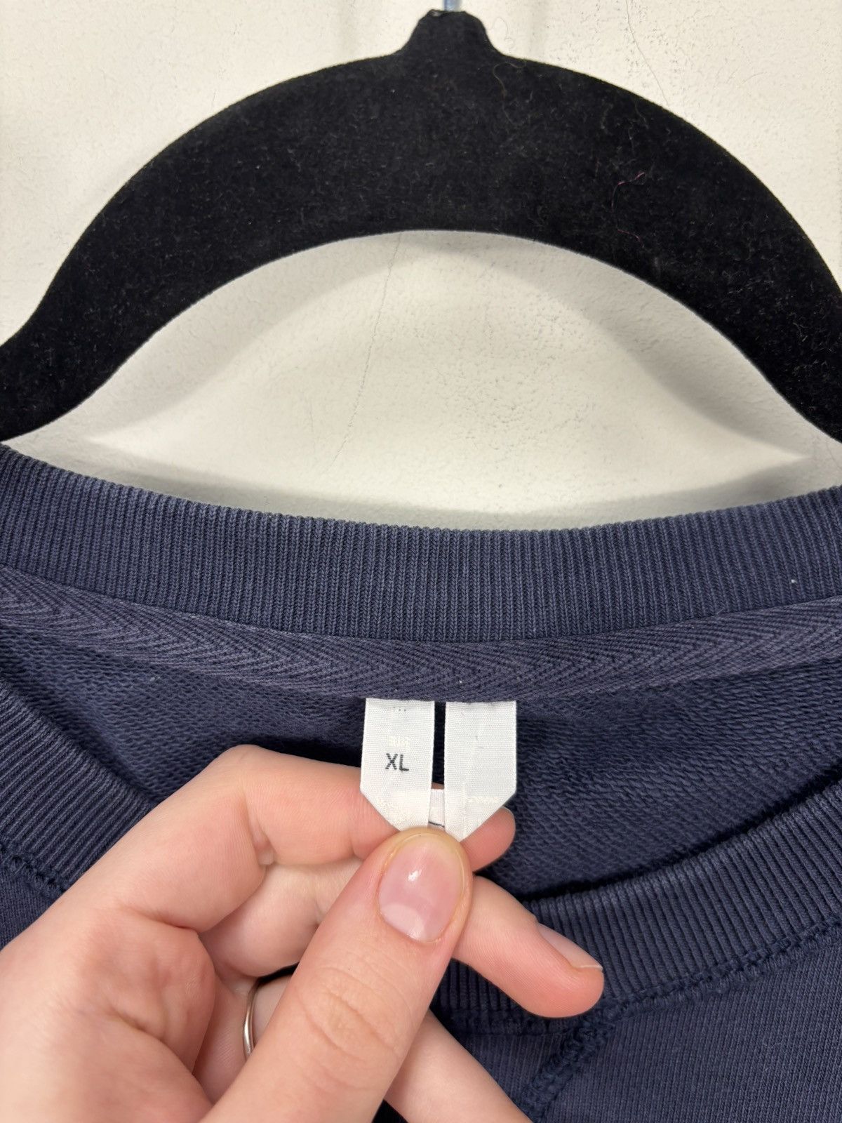 Arket Arket Men’s Navy Blue Cotton Classic Basic Sweatshirt Size US XL / EU 56 / 4 - 6 Thumbnail