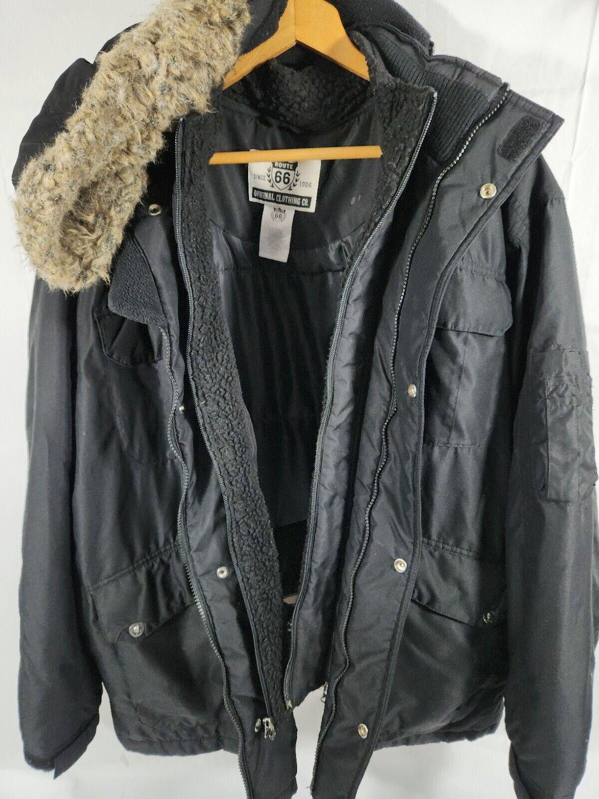 Route 66 Route 66 Women Large puffer black full coat detachable hood Size L / US 10 / IT 46 - 2 Thumbnail