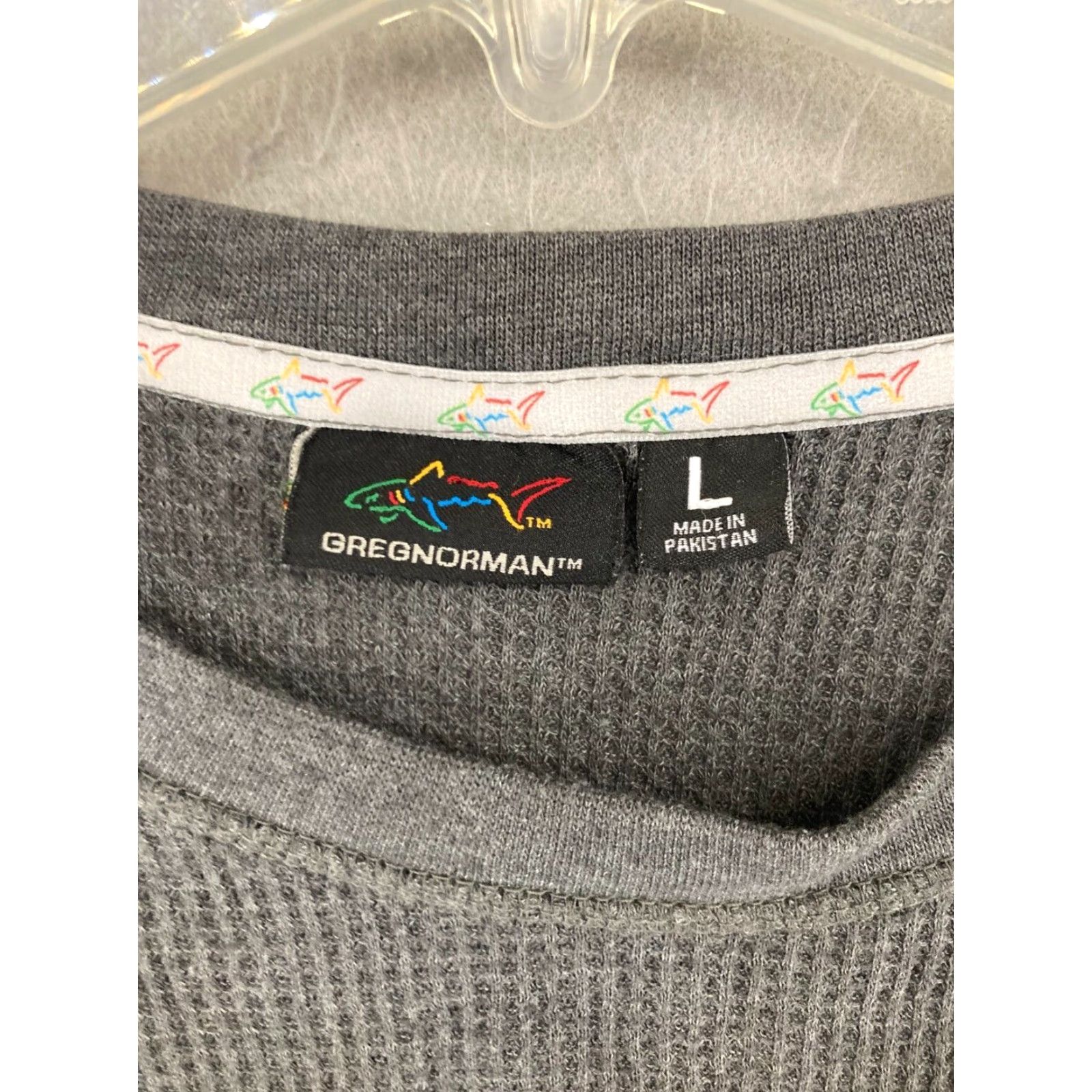 Vintage Greg Norman Mens Shirt Large Gray Thermal Outdoor Size US L / EU 52-54 / 3 - 6 Thumbnail