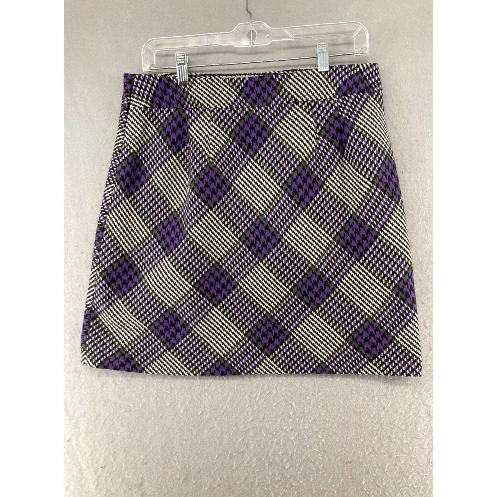 Loft LOFT Skirt Women's 10P Short Wool Tweed Check Multicolor A-Line Petites Womens Size 32" / US 10 / IT 46 - 5 Thumbnail
