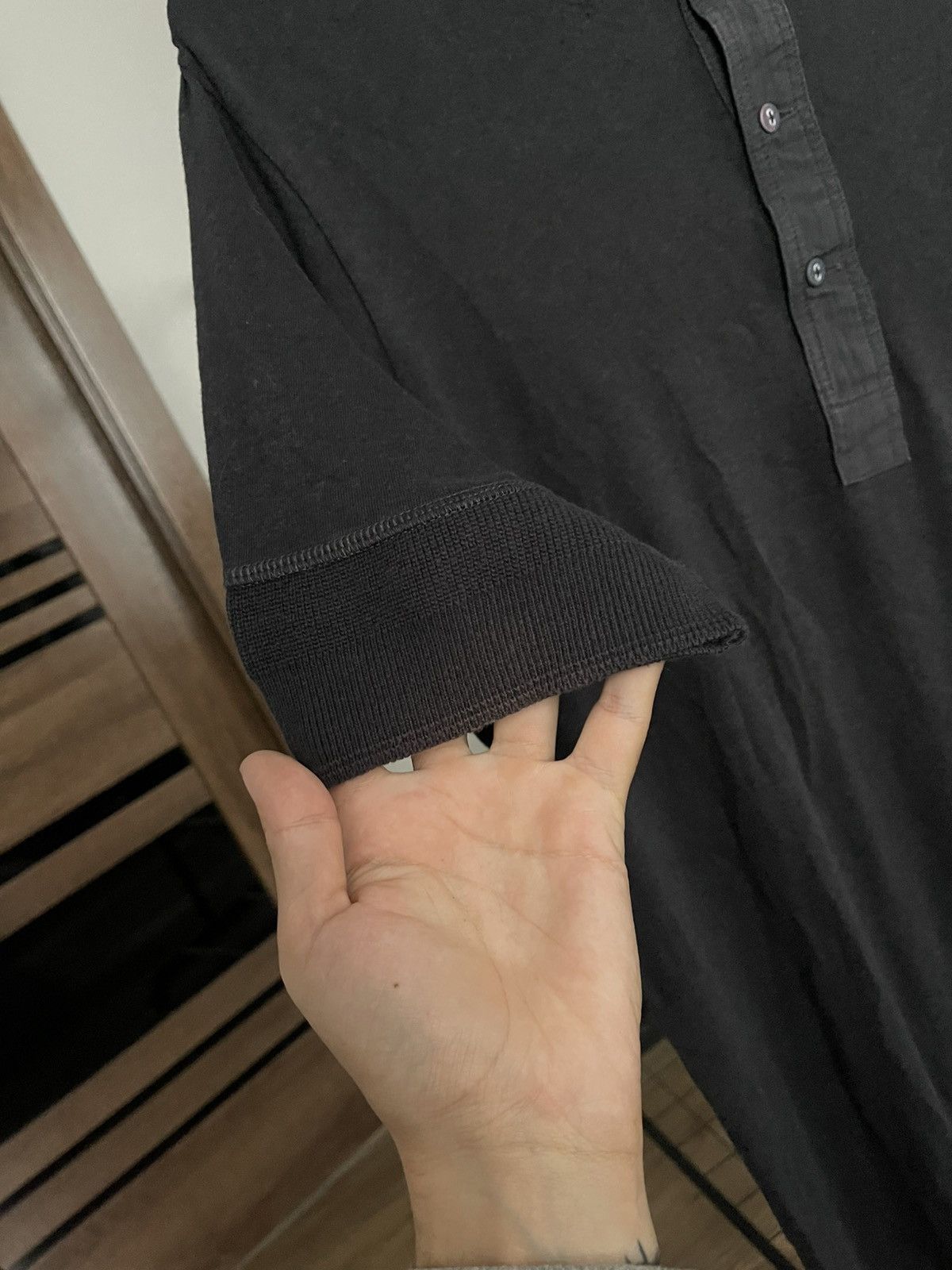 Merz B. Schwanen Merz B Schwanen Henley Loopwheeled T-Shirt Tee Size US XXL / EU 58 / 5 - 11 Thumbnail
