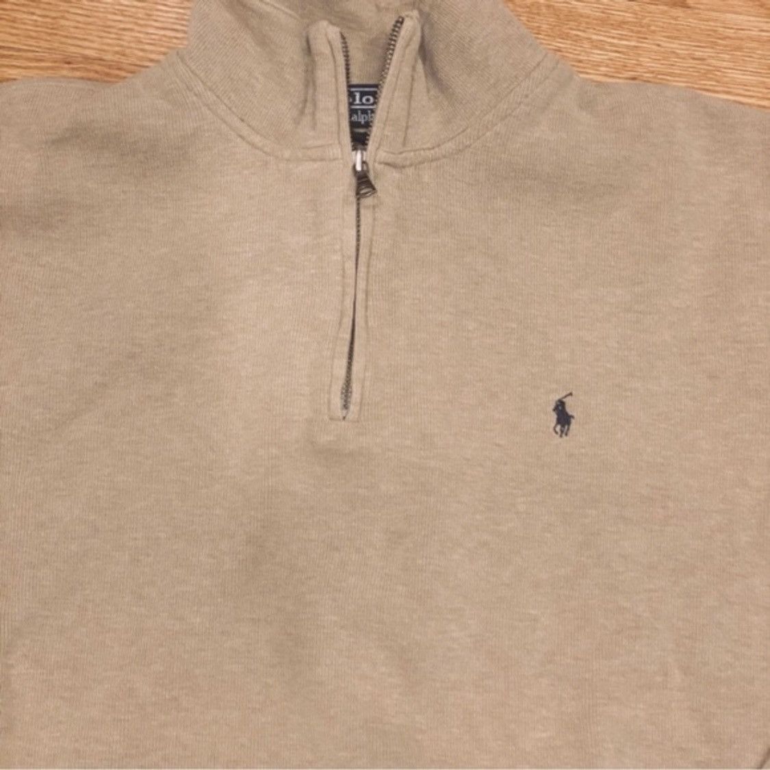 Polo Ralph Lauren Ralph Lauren Quarter Zip Tan Beige Sweatshirt Sweater XL Size US XL / EU 56 / 4 - 7 Thumbnail