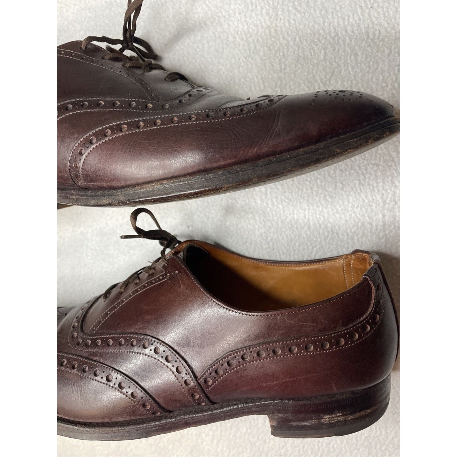 Brooks Brothers Vtg Brooks Brothers Devon England Wingtip Brown Leather 11.5 Size US 11.5 / EU 44-45 - 5 Thumbnail