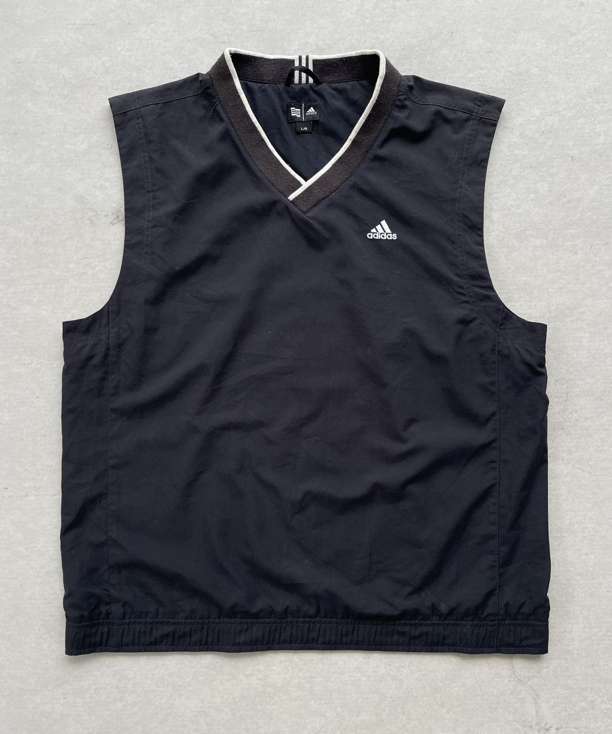 Adidas 🔥Vintage 90's Adidas Men's V-neck Vest Size US L / EU 52-54 / 3 - 2 Thumbnail