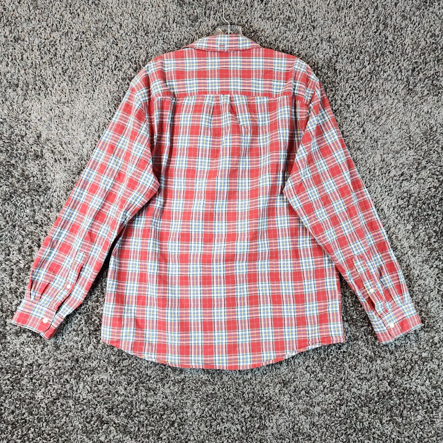 Vintage VINTAGE? Not specified as vintage. So: St. John's Bay Long Sleeve Plaid Button-Up Shirt - Mens L Red Classic Pattern Size US L / EU 52-54 / 3 - 5 Thumbnail