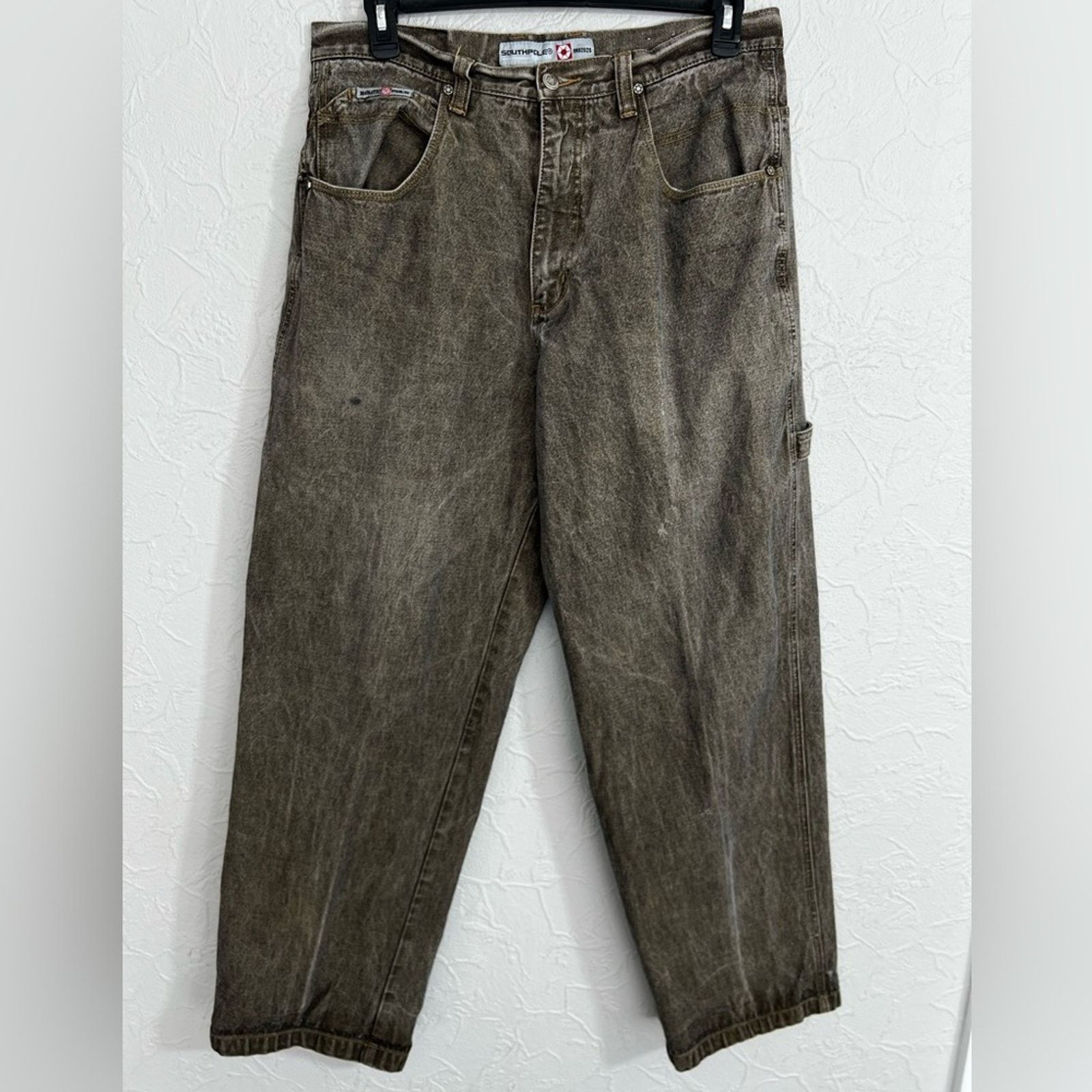 Southpole Vintage Southpole Denim Jean 38 Brown Baggy Carpenter Y2K Size US 38 / EU 54 - 3 Thumbnail