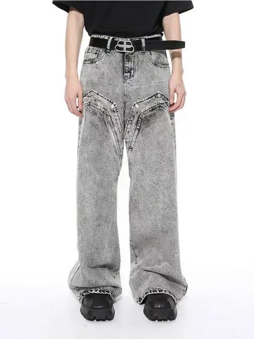 VIBE Vintage wash baggy micro flare jeans Size US 30 / EU 46 - 8 Thumbnail