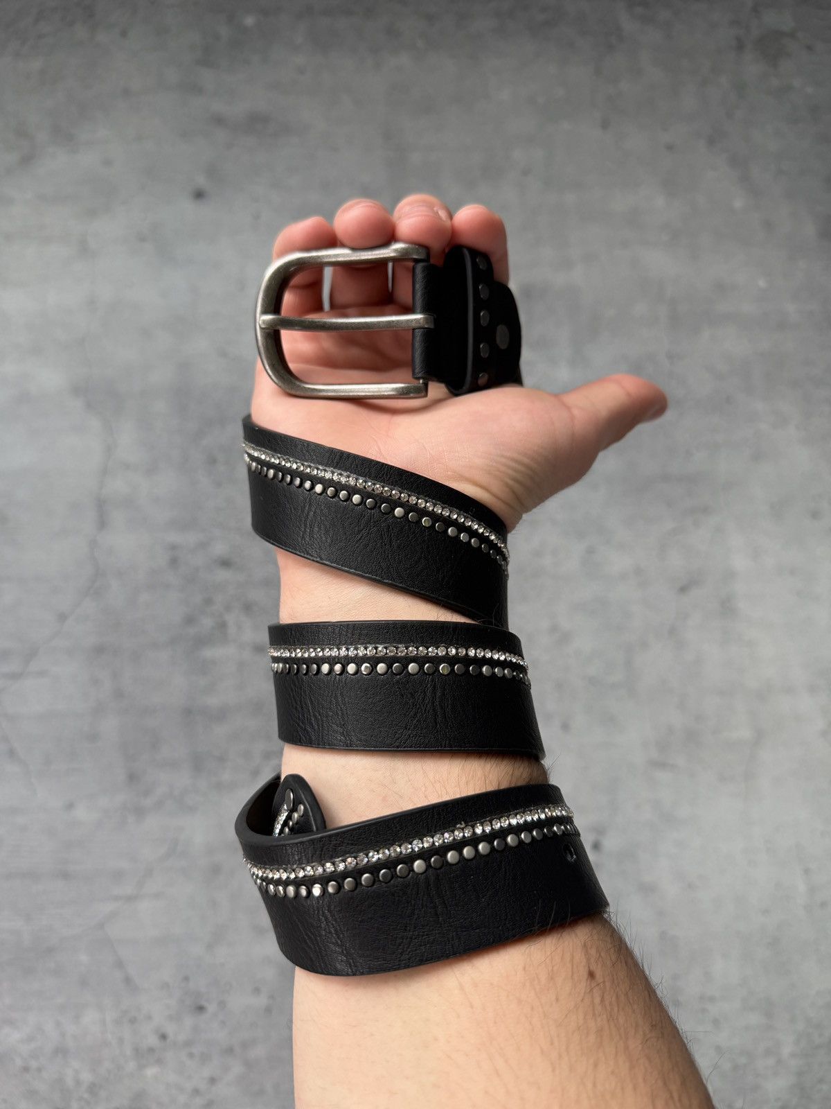 Number (N)ine SS06 Number (N)ine Crystal Studded Leather Belt