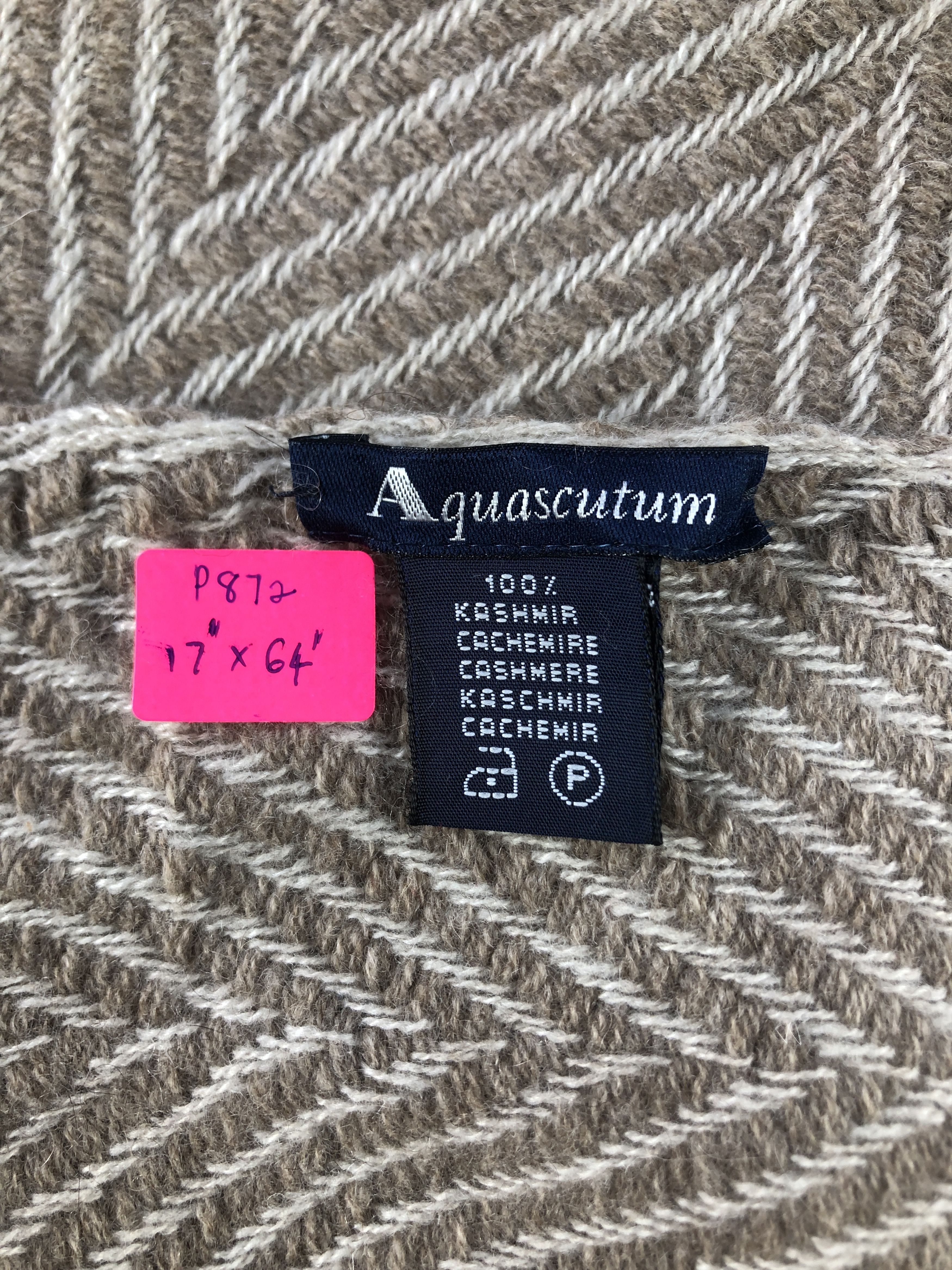 Aquascutum Aquasqutum Cashmere Scarf / Muffler / Neckwear P872 Size ONE SIZE - 4 Thumbnail