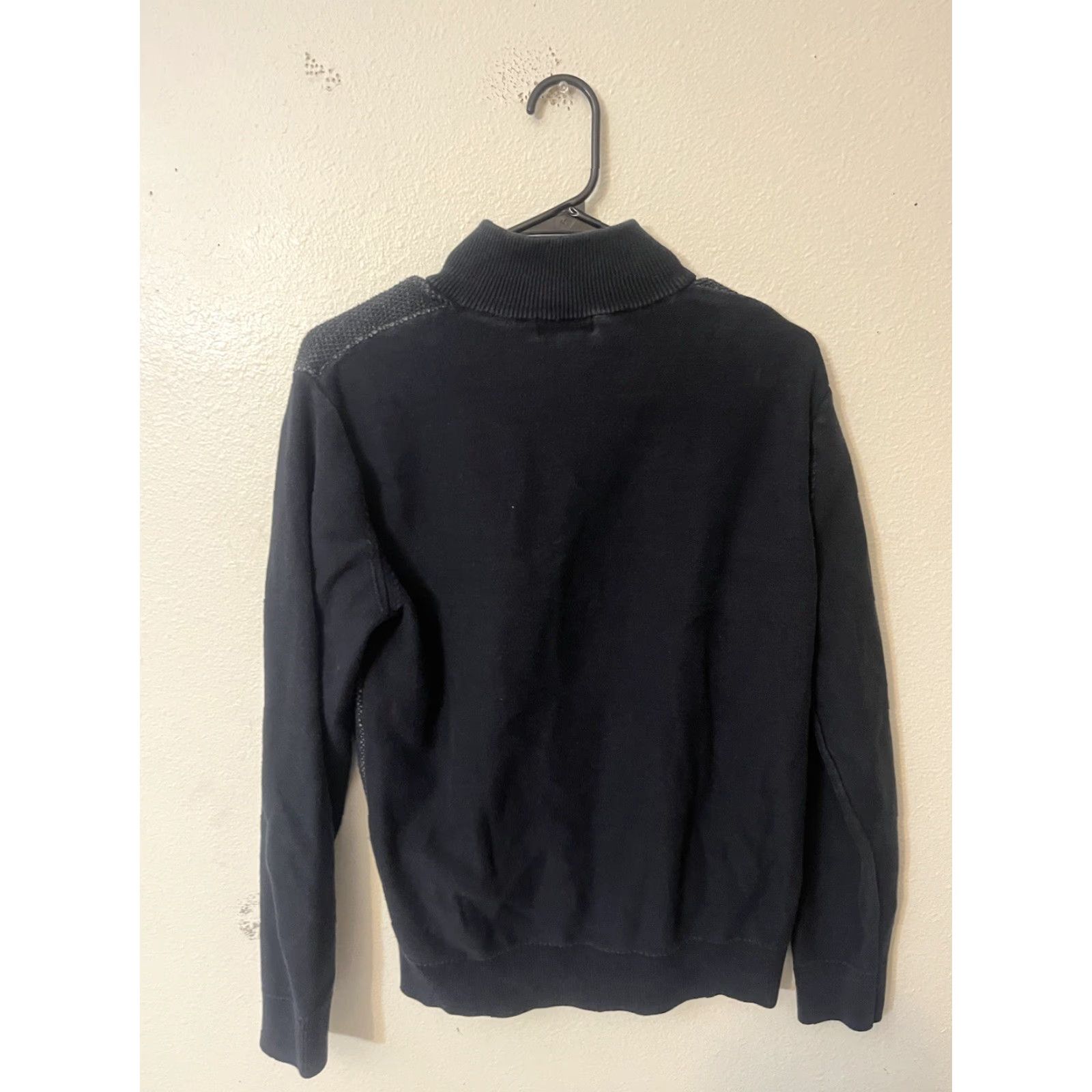 Calvin Klein Calvin Klein Jeans Men's Sweater 1/4 Zip Mock Neck Medium Black Size US M / EU 48-50 / 2 - 3 Thumbnail