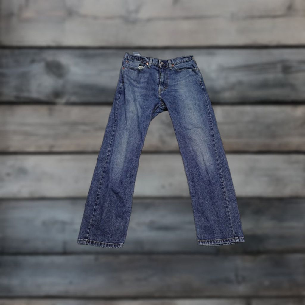 Levi's Levi's 505 Jeans Mens 34x30 Blue Regular Straight Dark Wash Rancher Western Fashion Denim Made in USA Mens Size US 34 / EU 50 - 1 Thumbnail