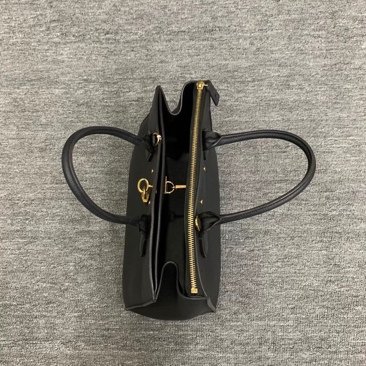 Louis Vuitton LV City Steamer Black Leather Handbag 9/10 0293566 Size ONE SIZE - 8 Thumbnail