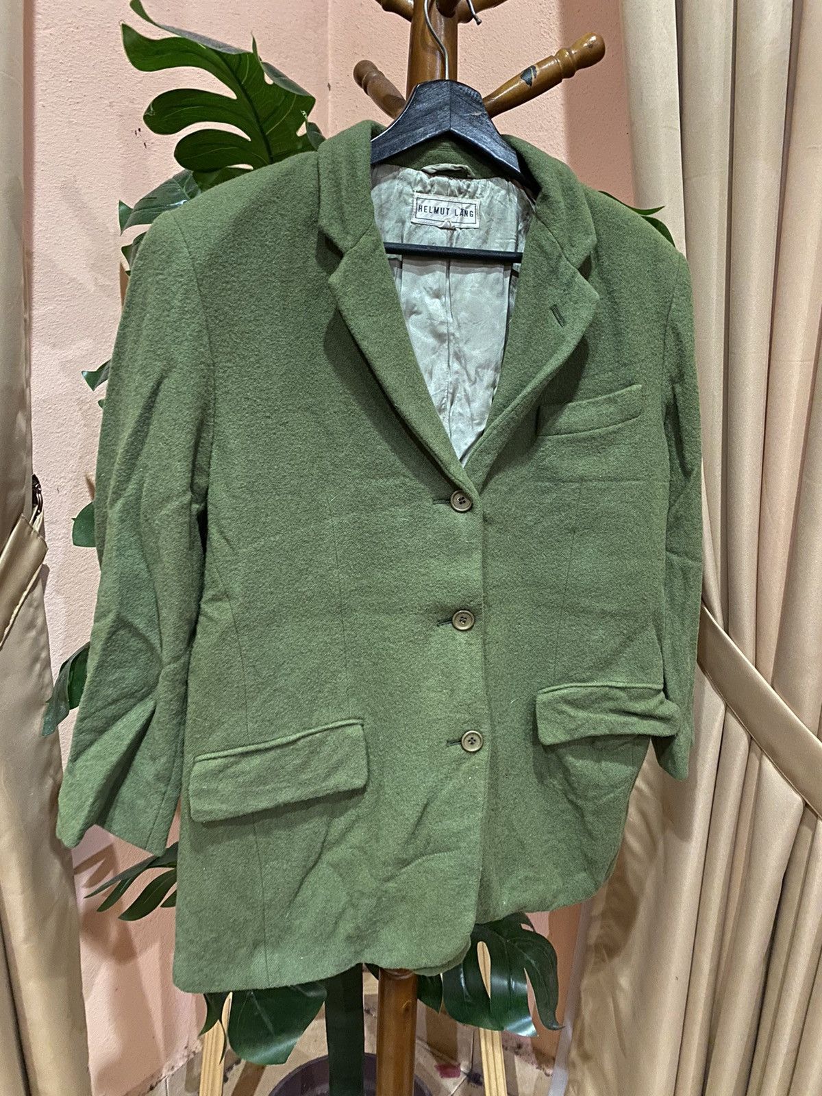 Helmut Lang Vintage Helmut Lang Green Blazer Rare 1990s Designer Jacket Size US M / EU 48-50 / 2 - 3 Thumbnail