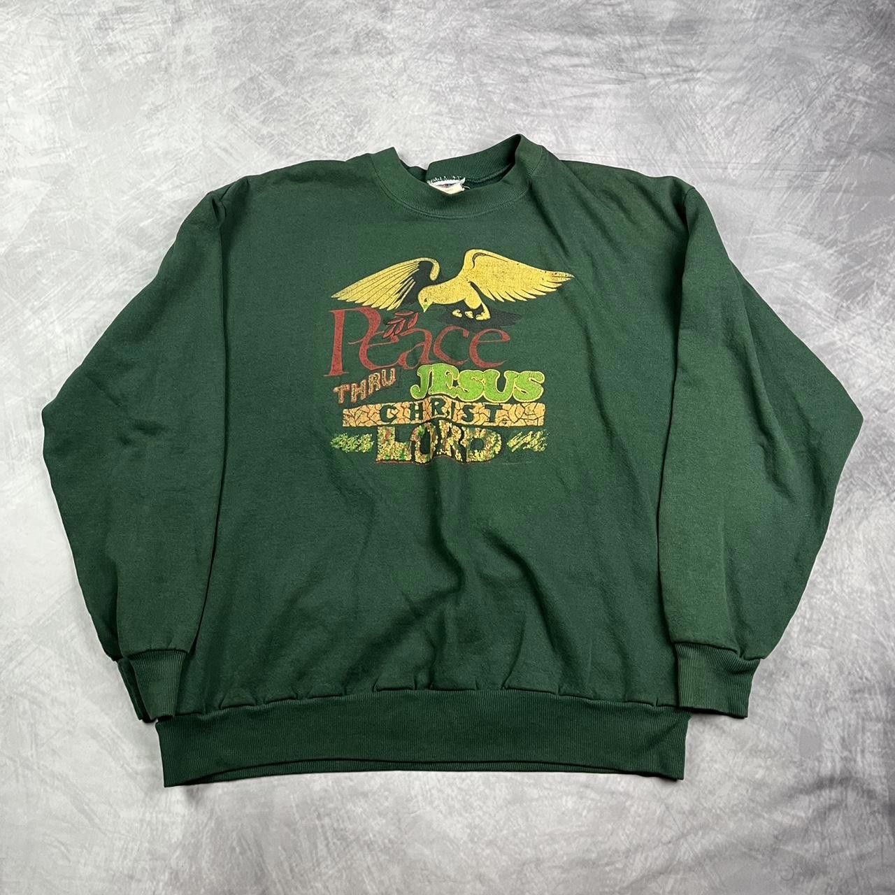 Jerzees Vintage religious crewneck Size US XL / EU 56 / 4 - 1 Thumbnail