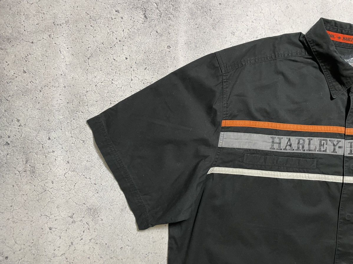 Harley Davidson × Vintage Vintage Short Sleeve Button Harley Davidson Shirt Big Logo Size US XXL / EU 58 / 5 - 4 Thumbnail