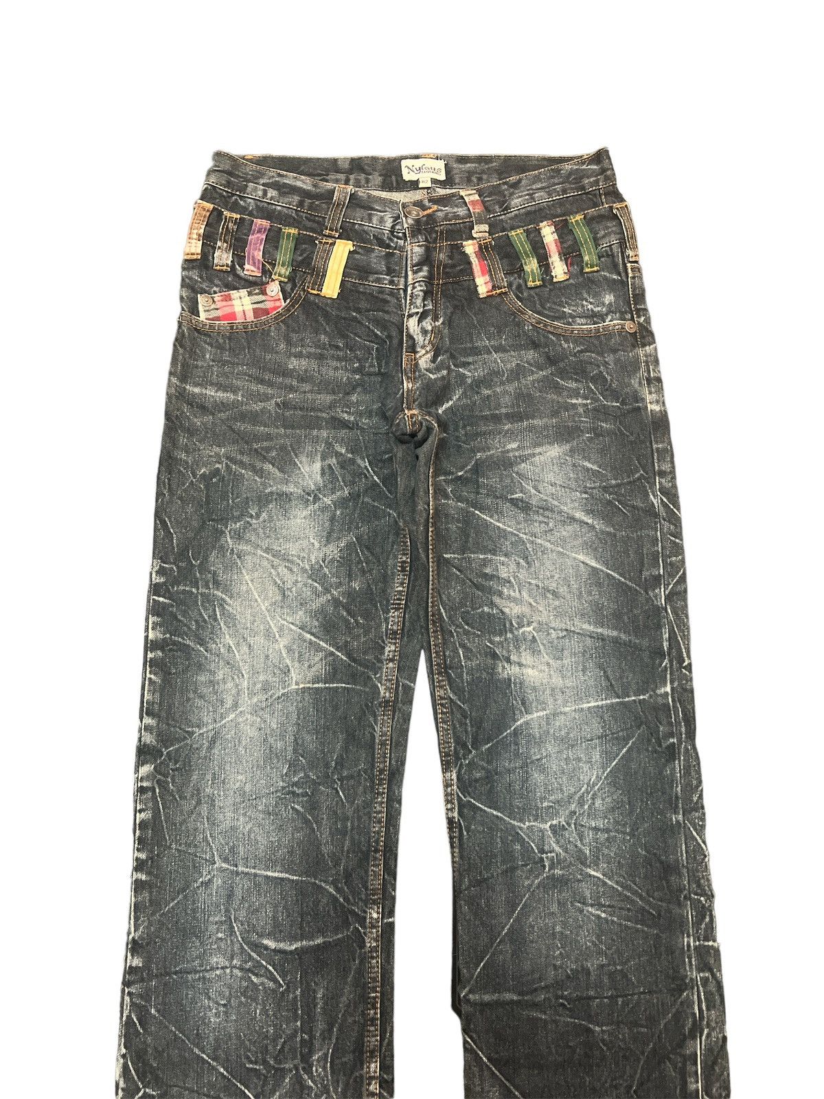 Japanese Brand DOUBLE WAIST‼️NYLAUS DISTRESSED DENIM PANT Size US 30 / EU 46 - 3 Thumbnail