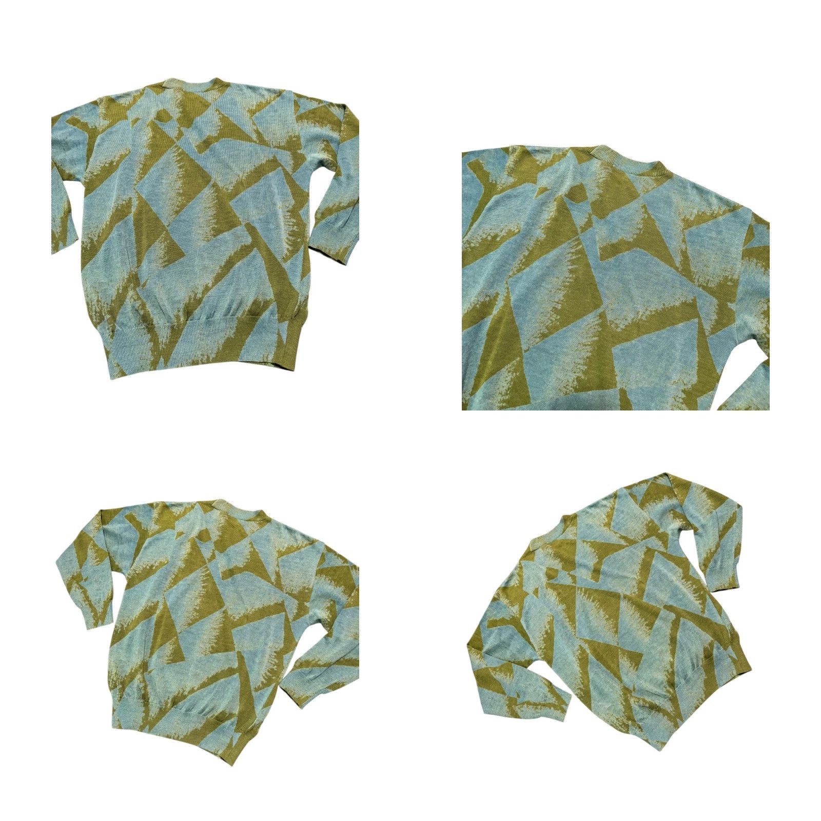 Issey Miyake VINTAGE Issey Miyake Men Abstract Intarsia Linen Sweater ME21KN036 Archival Size US M / EU 48-50 / 2 - 8 Thumbnail