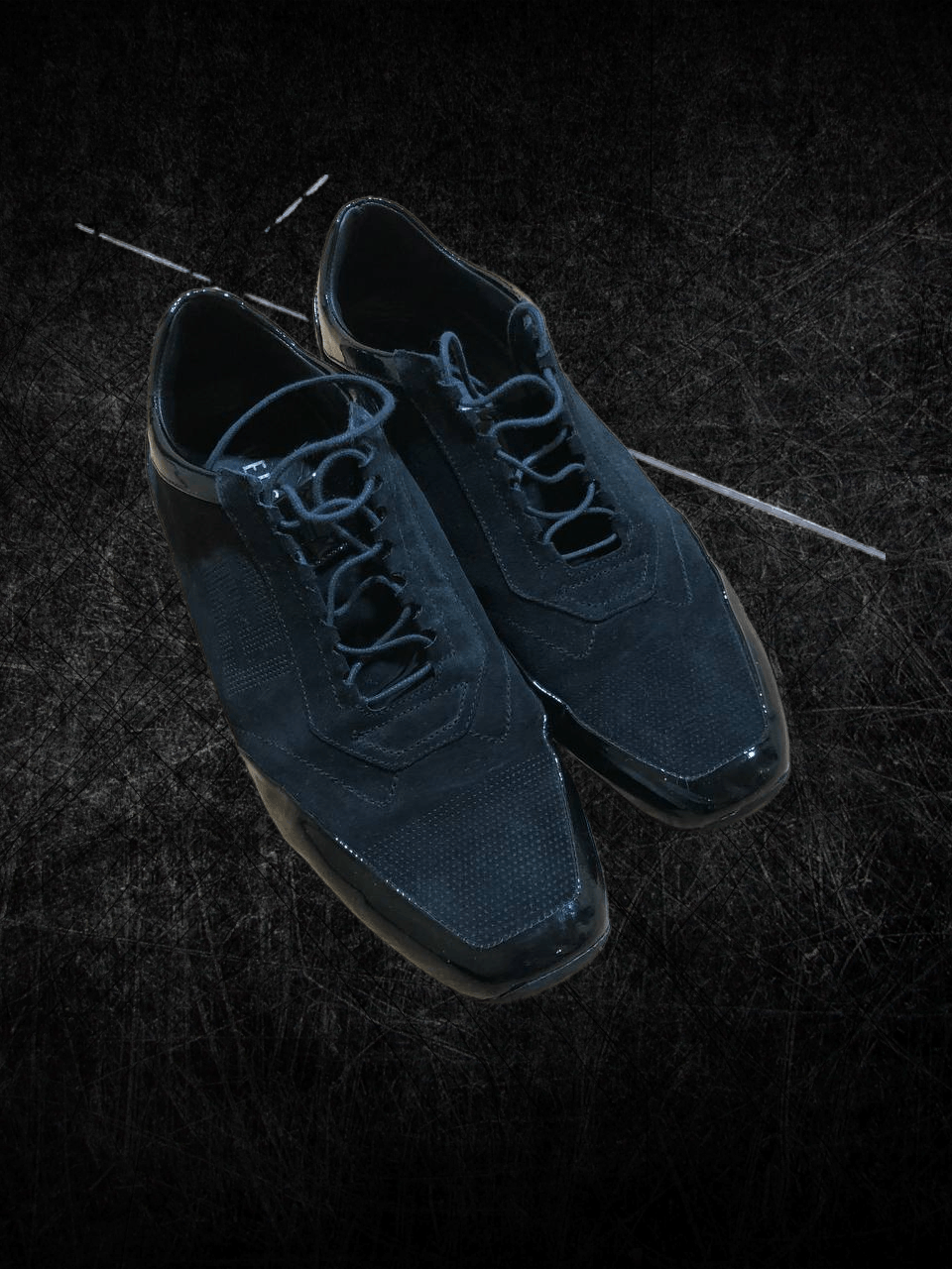 Versace Suede leather low trainers Versace Black Size US 9 / EU 42 - 1 Thumbnail