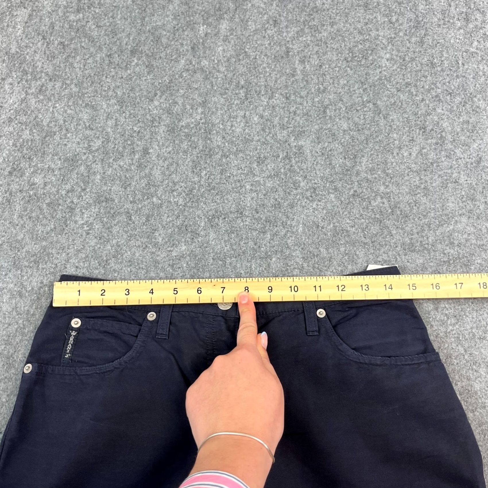 Vintage VINTAGE Armani Jeans Jeans Mens Dark Blue 29 32 Italy Made Denim 5-Pocket Classic Straight 90s? Size US 29 - 6 Thumbnail